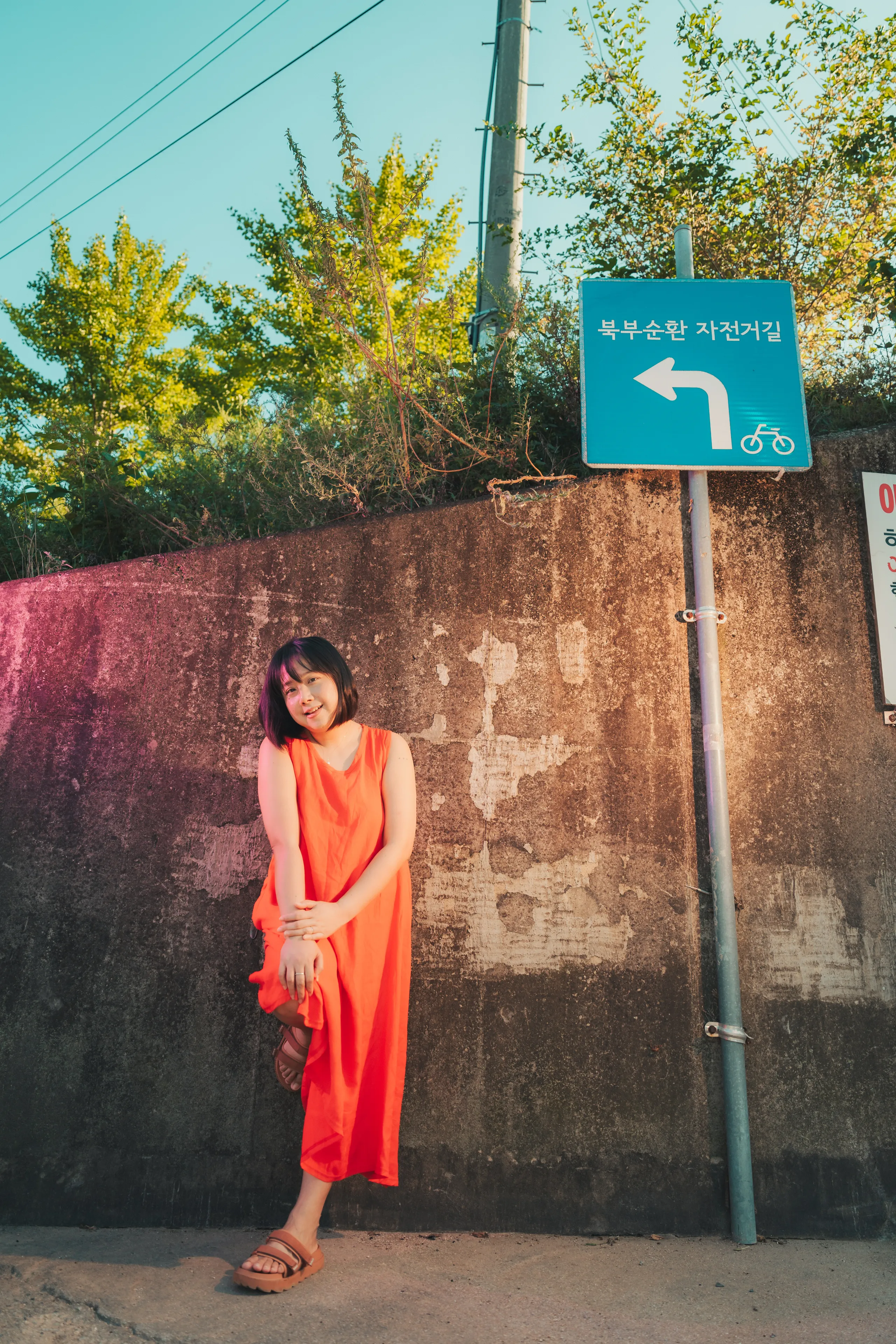 Dianne on location in a Seoul neighborhood