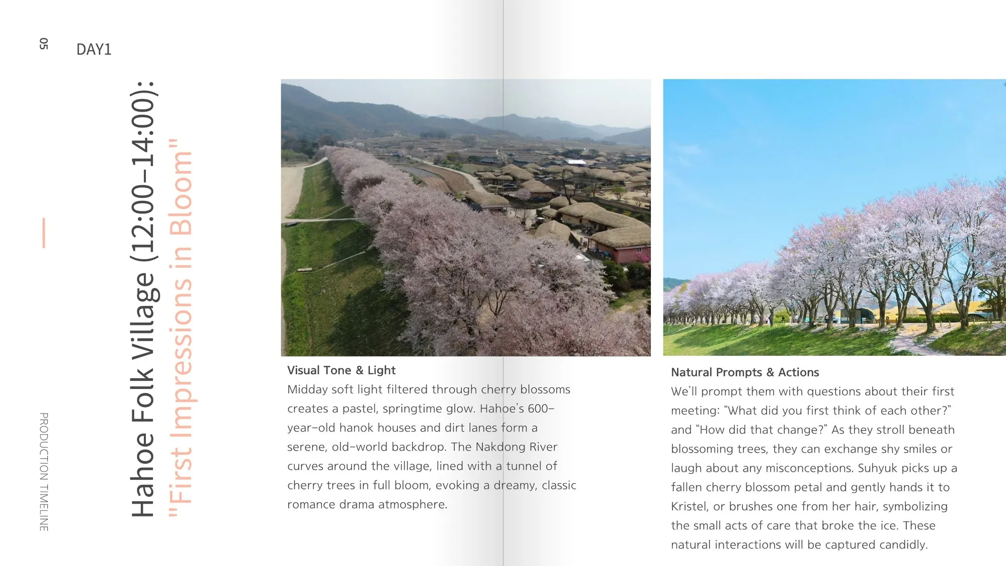 Day one of the production timeline: Hahoe village