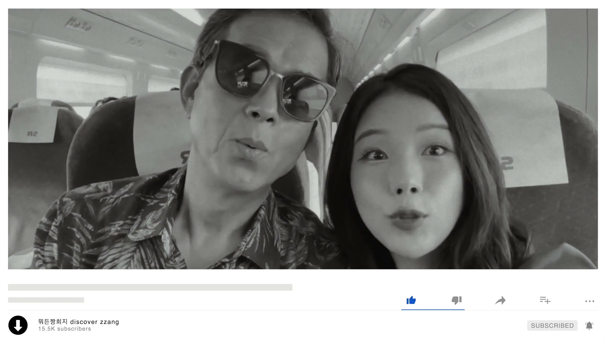 A clip from Sanghee's travel channel, as it appears in the film