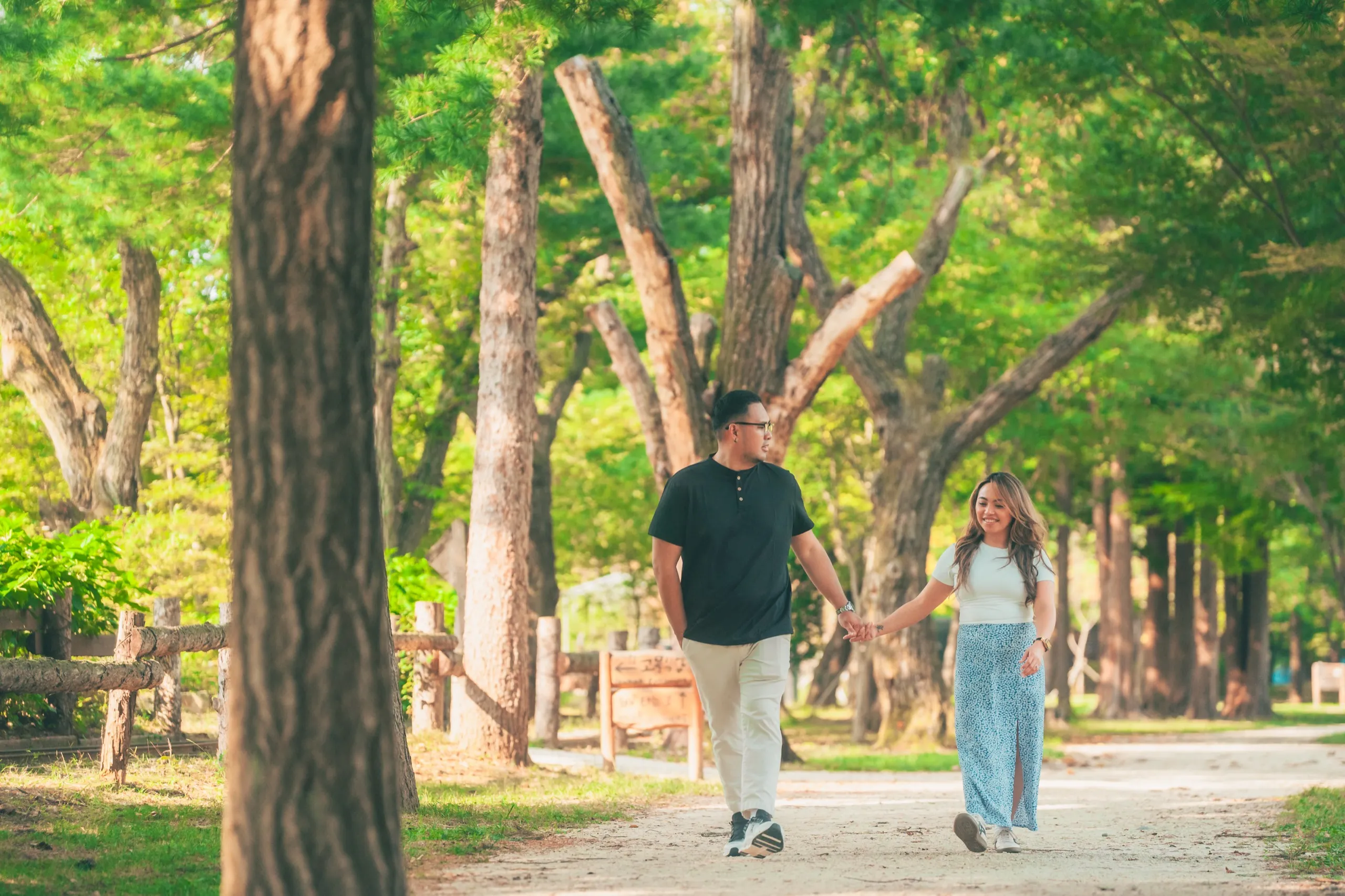 Carisse and CJ on Nami Island