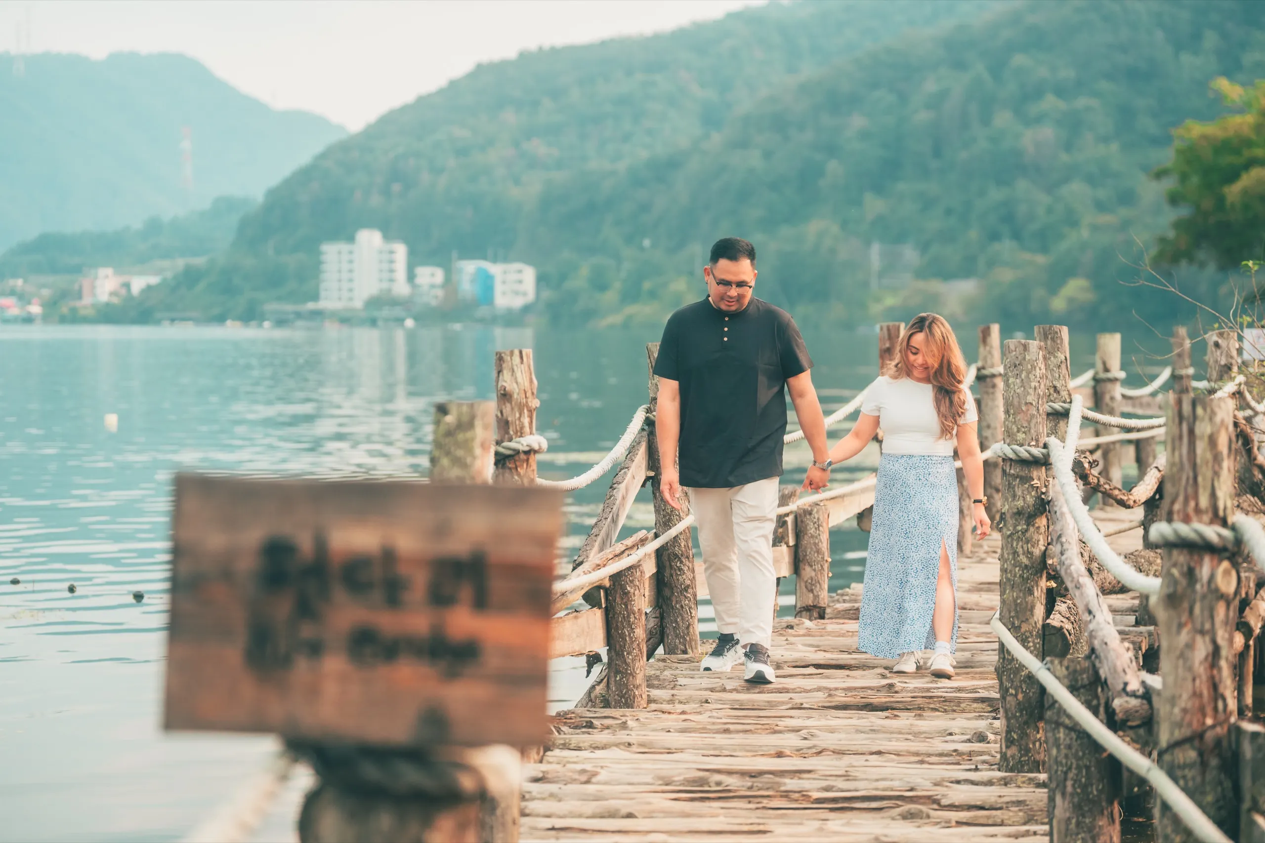 Carisse and CJ on Nami Island
