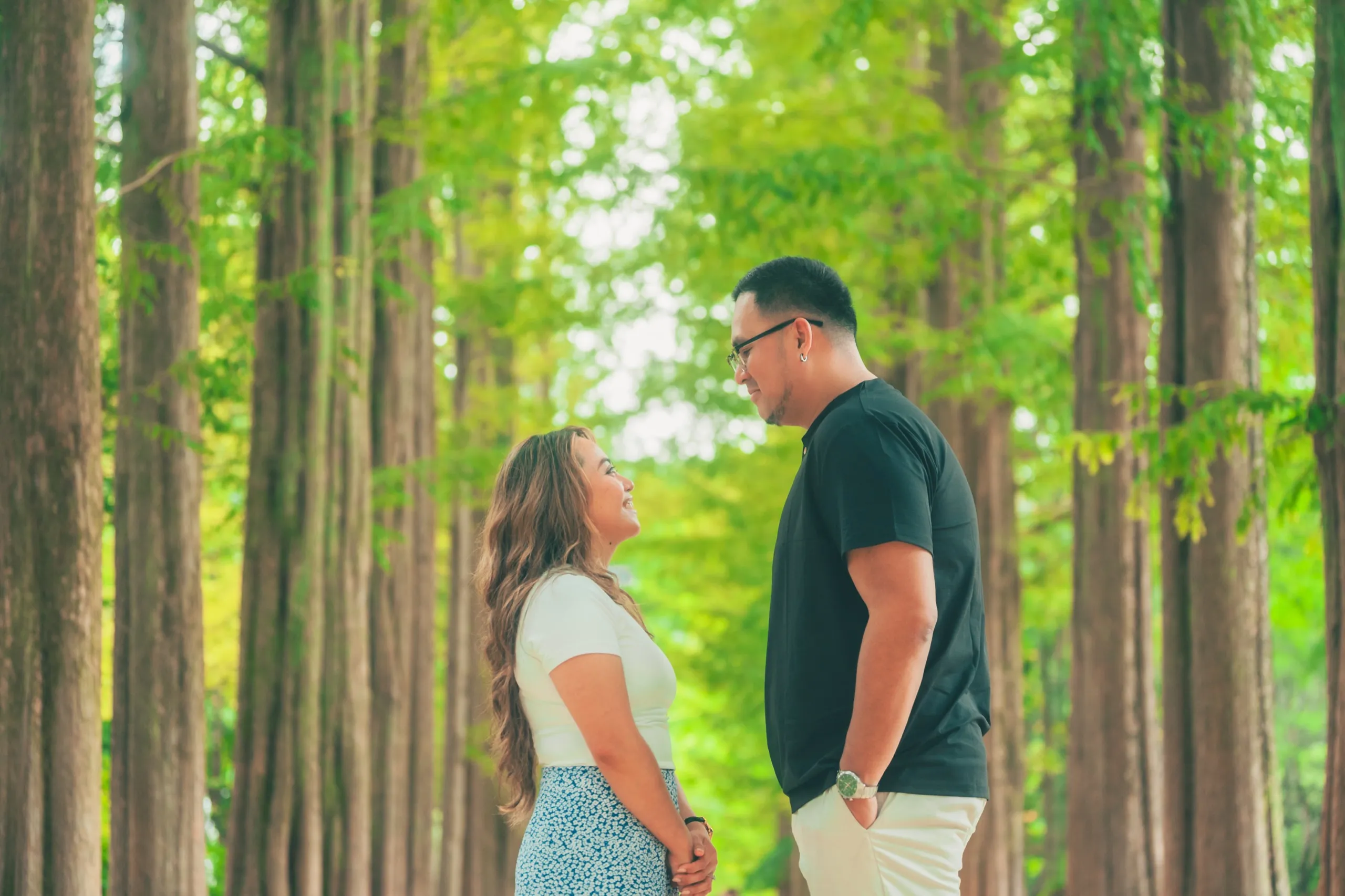 Carisse and CJ on Nami Island