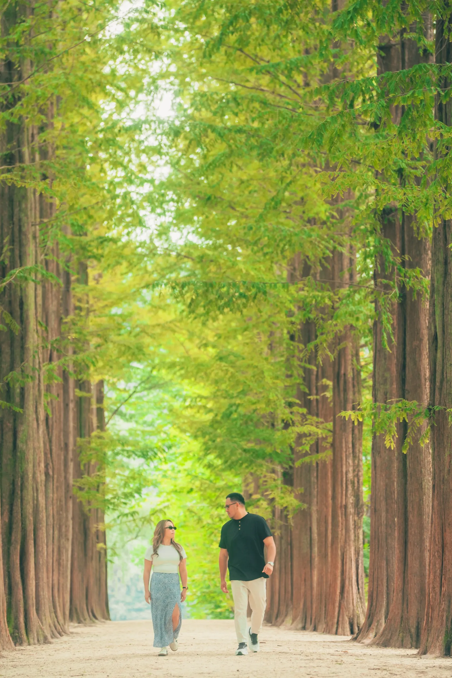 Carisse and CJ on Nami Island