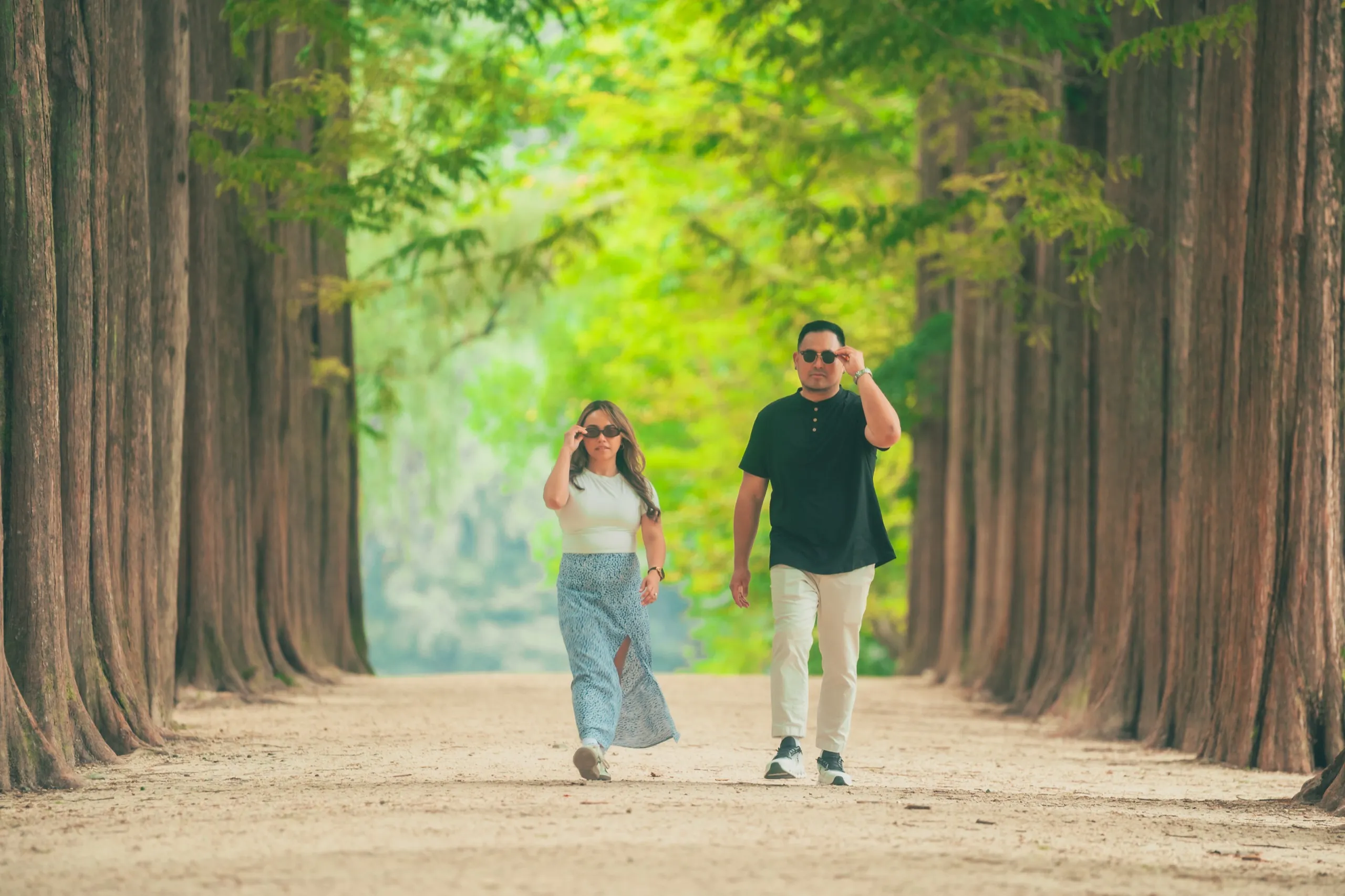 Carisse and CJ on Nami Island