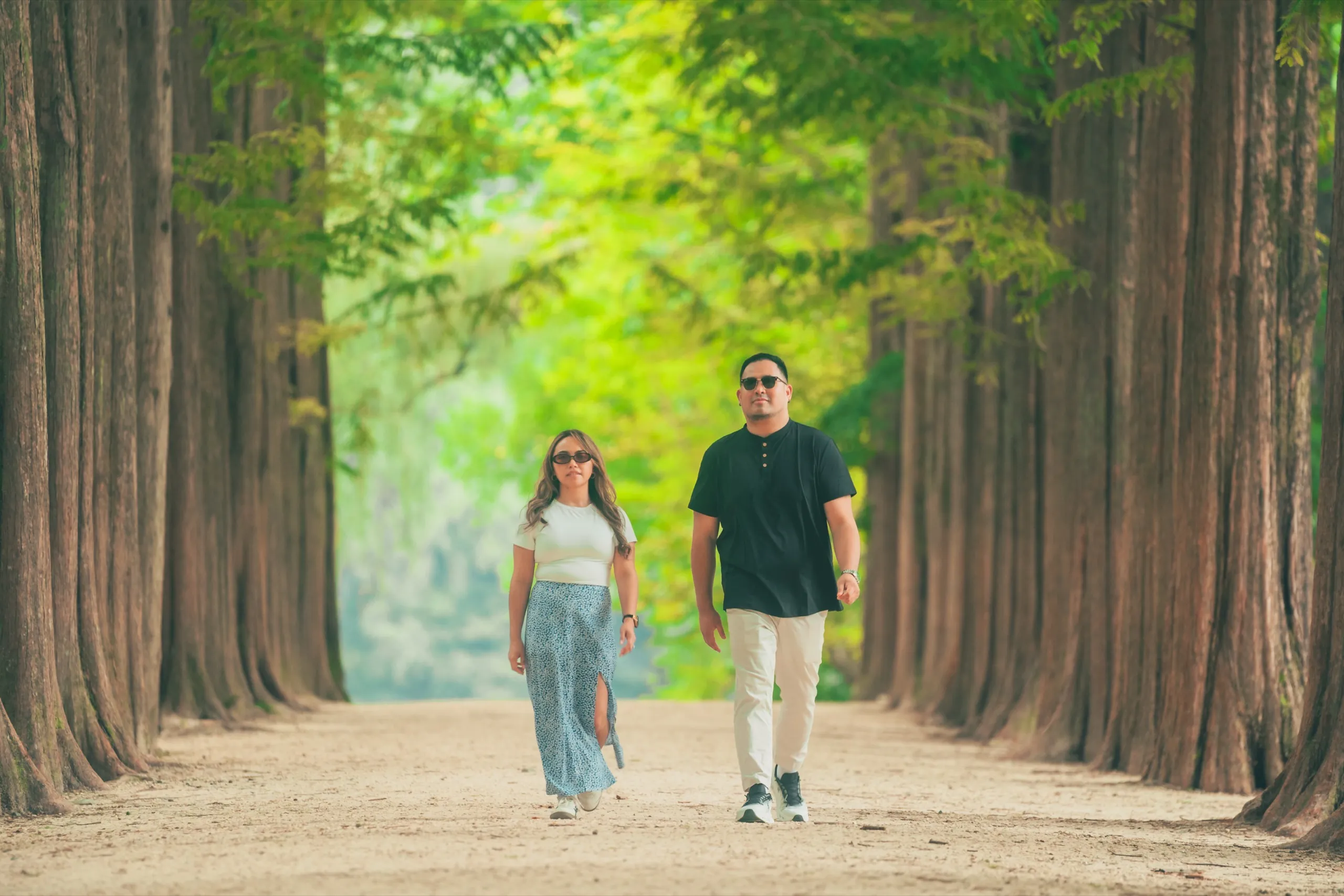 Carisse and CJ on Nami Island