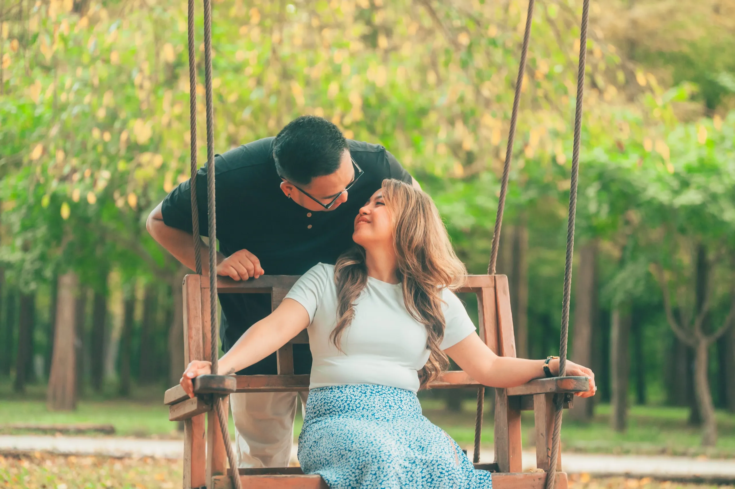 Carisse and CJ on Nami Island