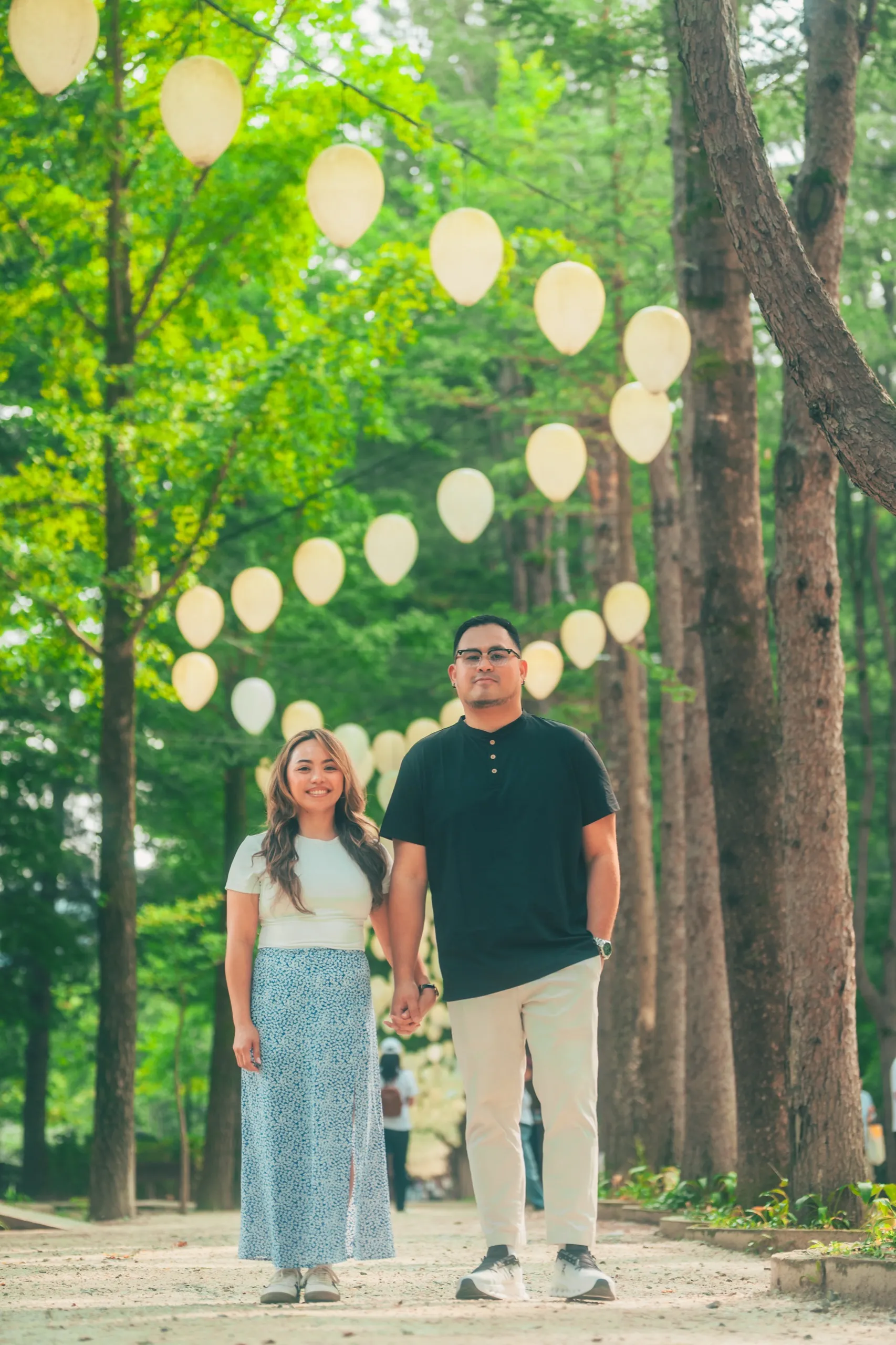 Carisse and CJ on Nami Island