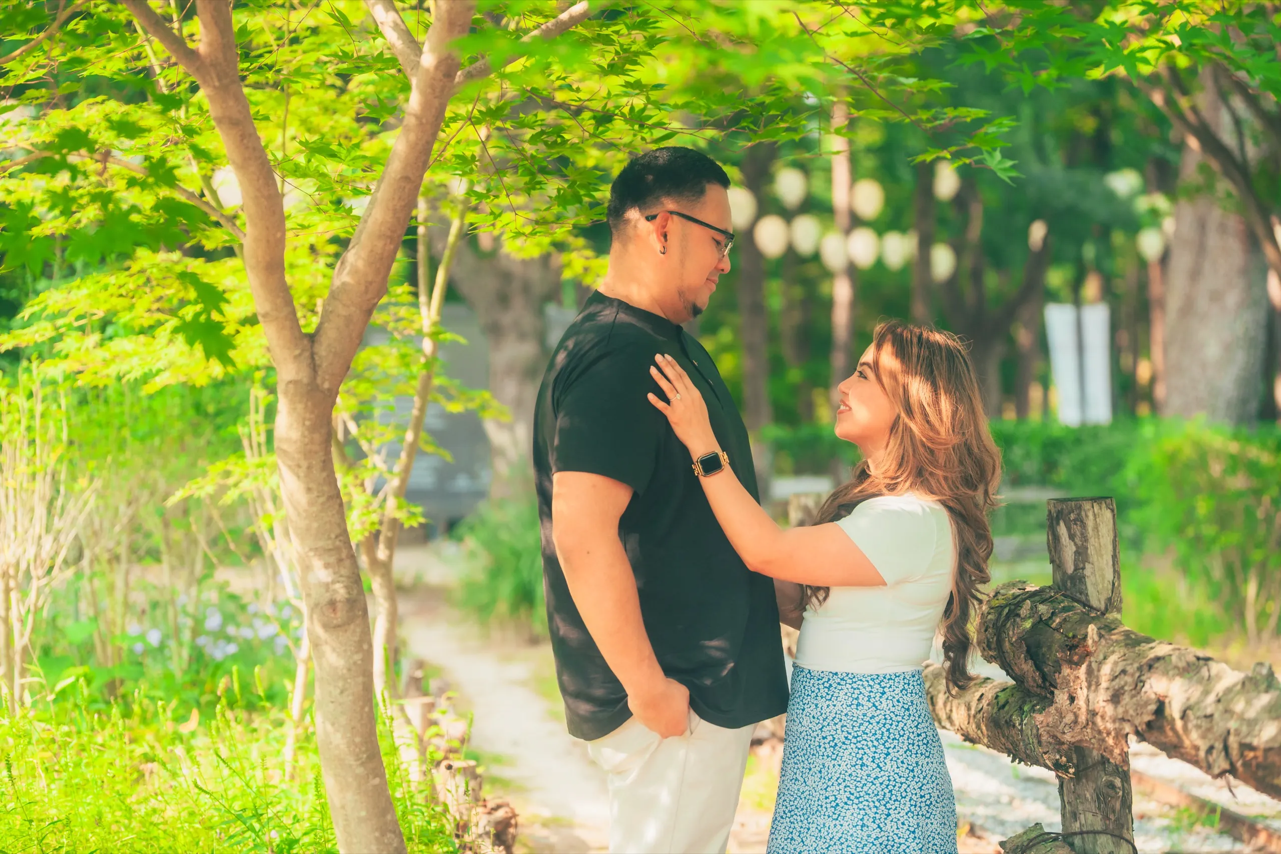 Carisse and CJ on Nami Island
