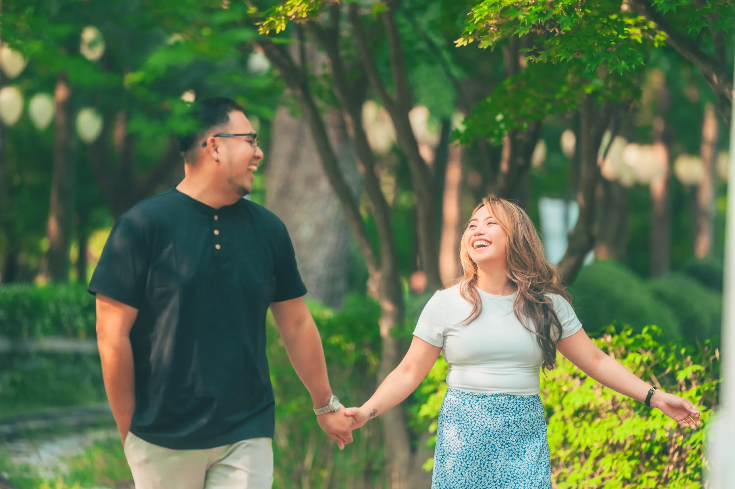 Carisse and CJ on Nami Island