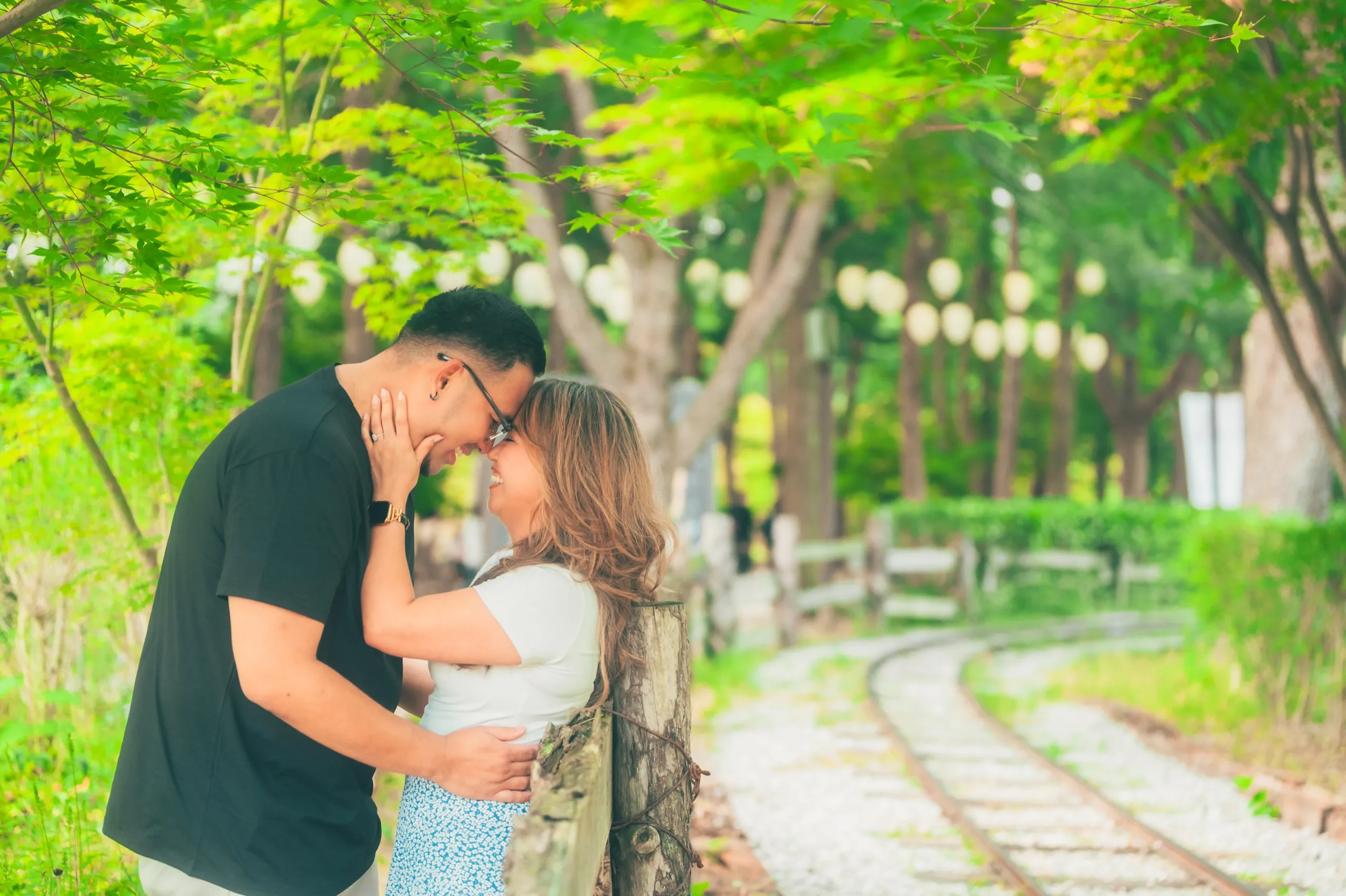 Carisse and CJ on Nami Island