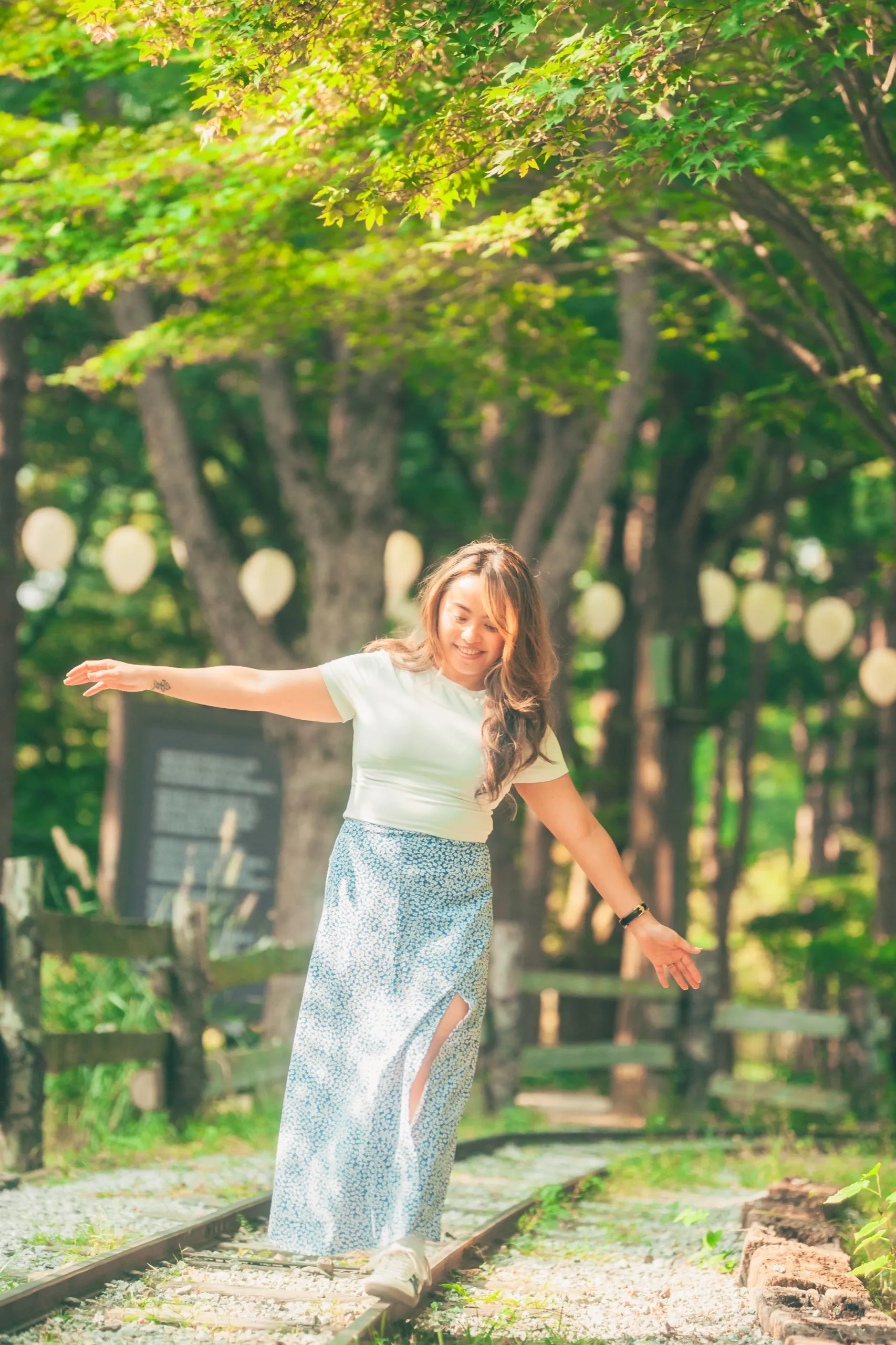 Carisse and CJ on Nami Island