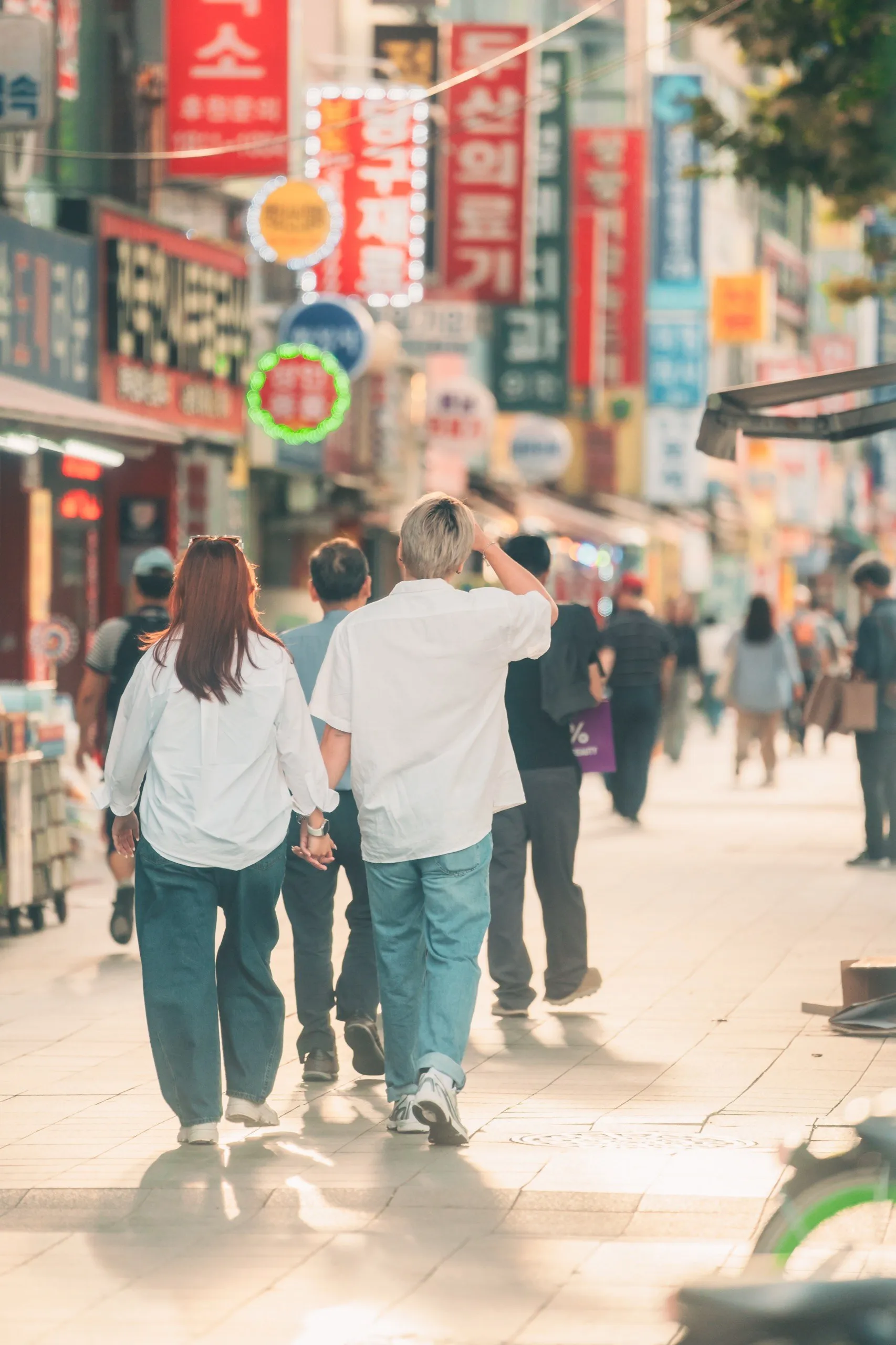 Joshua and Wei Li in Jongno, Seoul