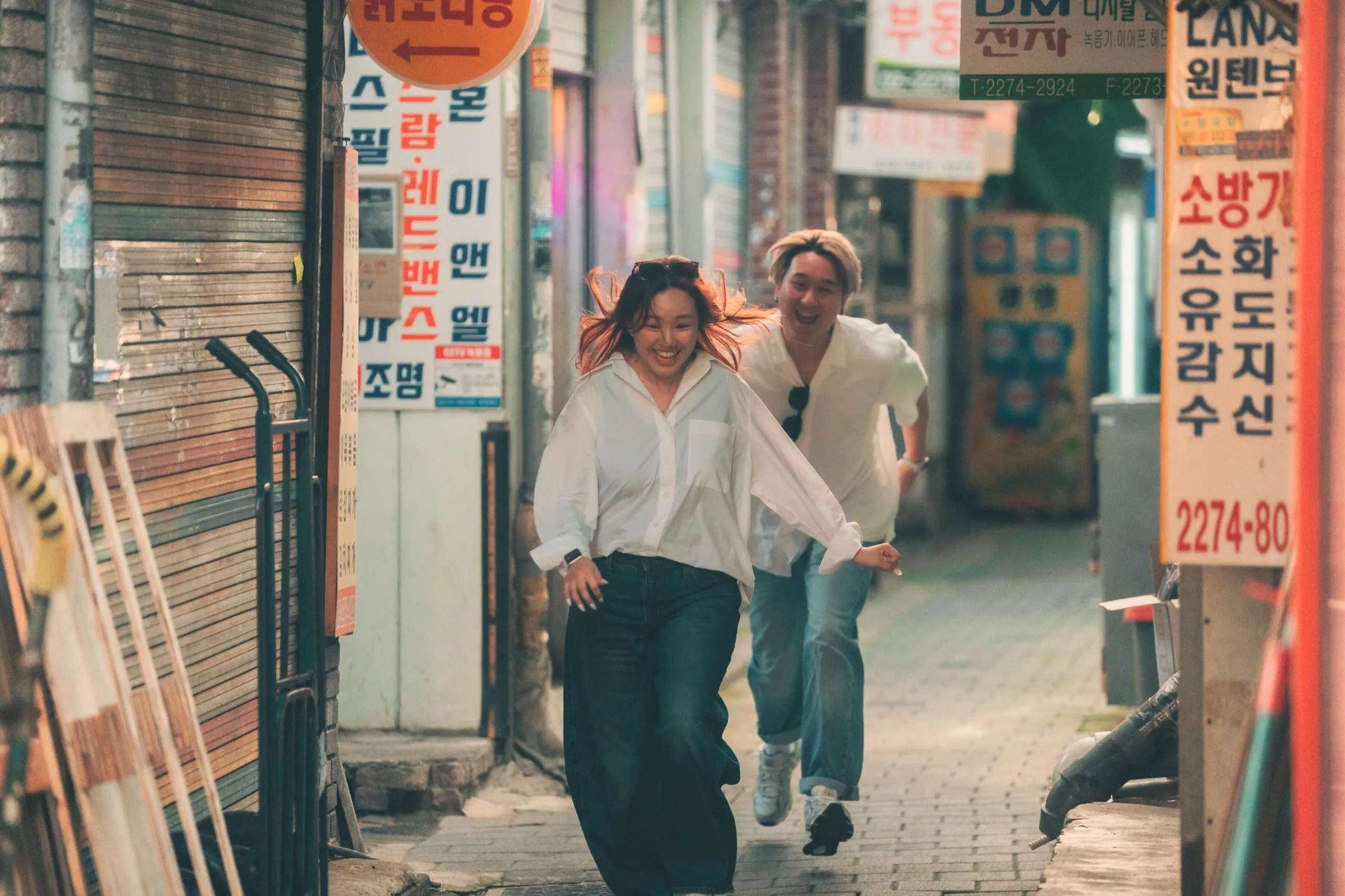Joshua and Wei Li in Jongno, Seoul