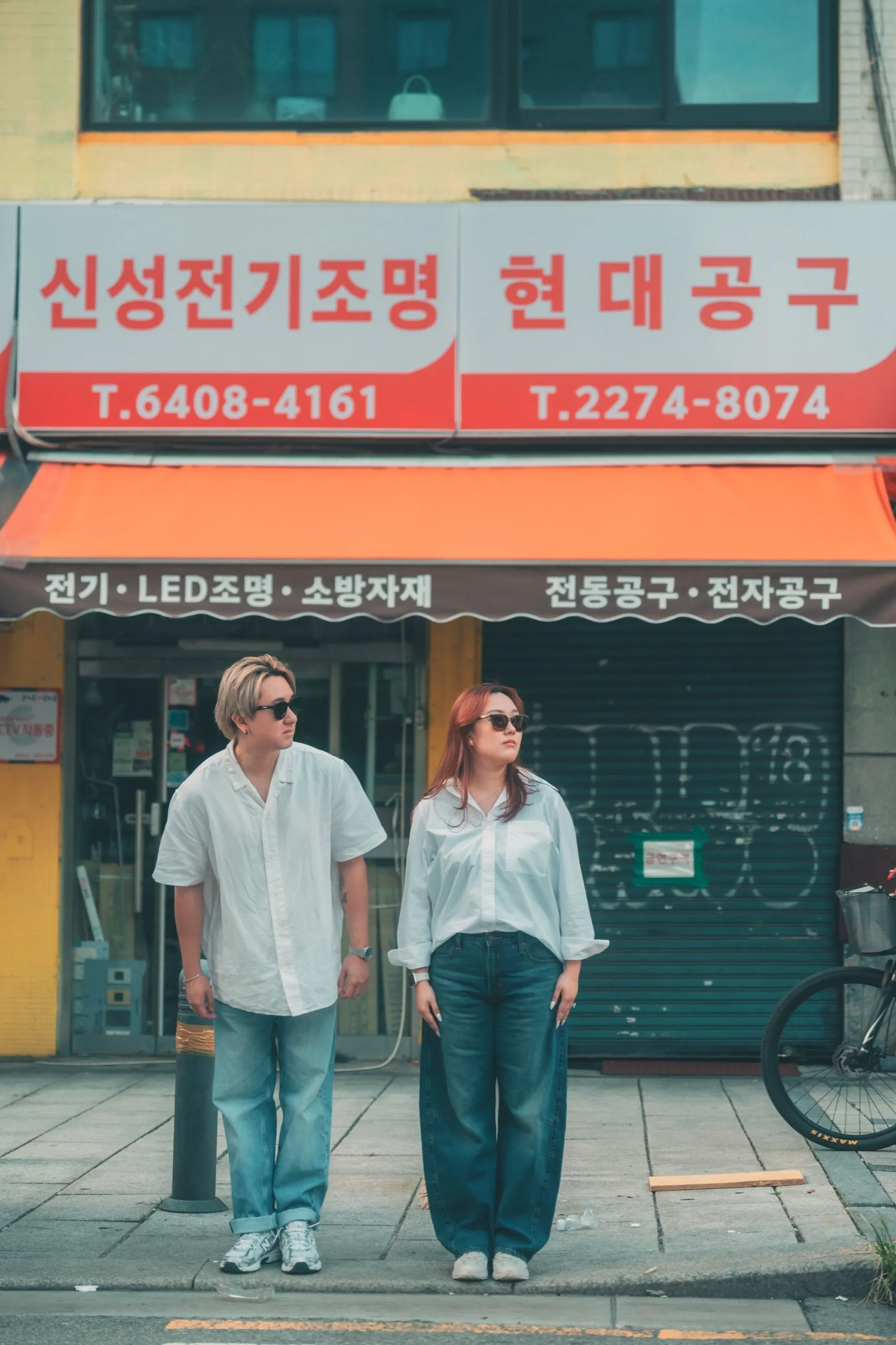 Joshua and Wei Li in Jongno, Seoul