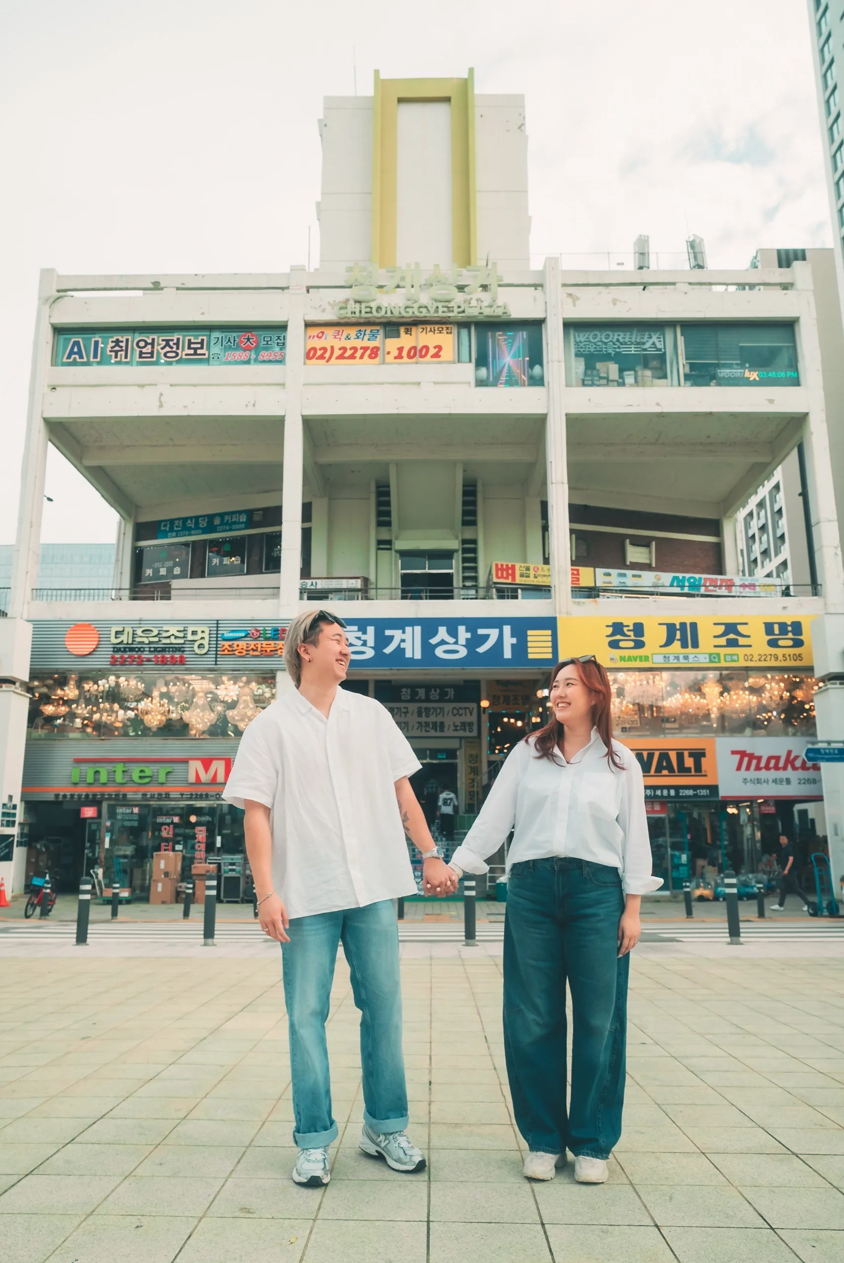 Joshua and Wei Li in Jongno, Seoul