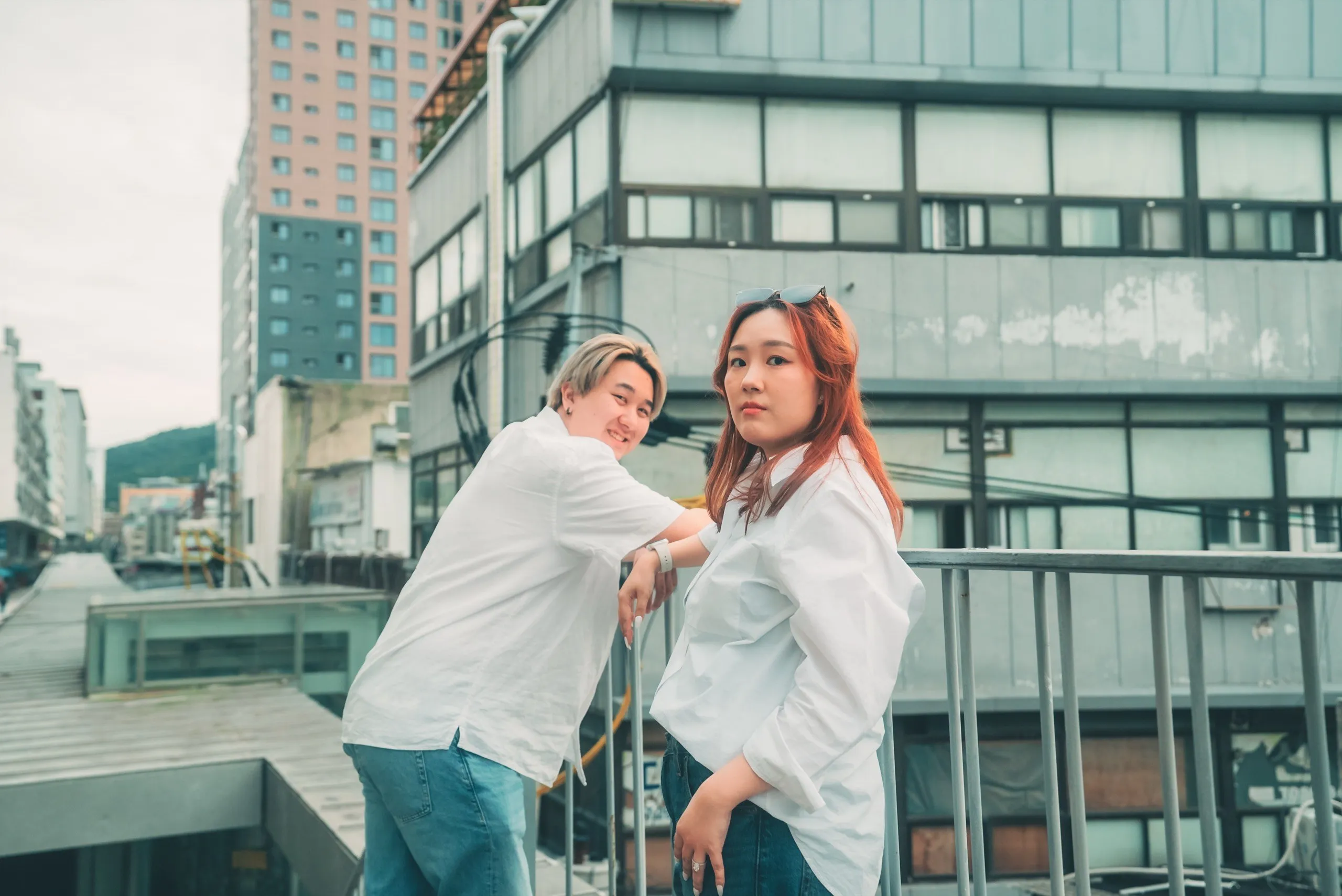 Joshua and Wei Li in Jongno, Seoul
