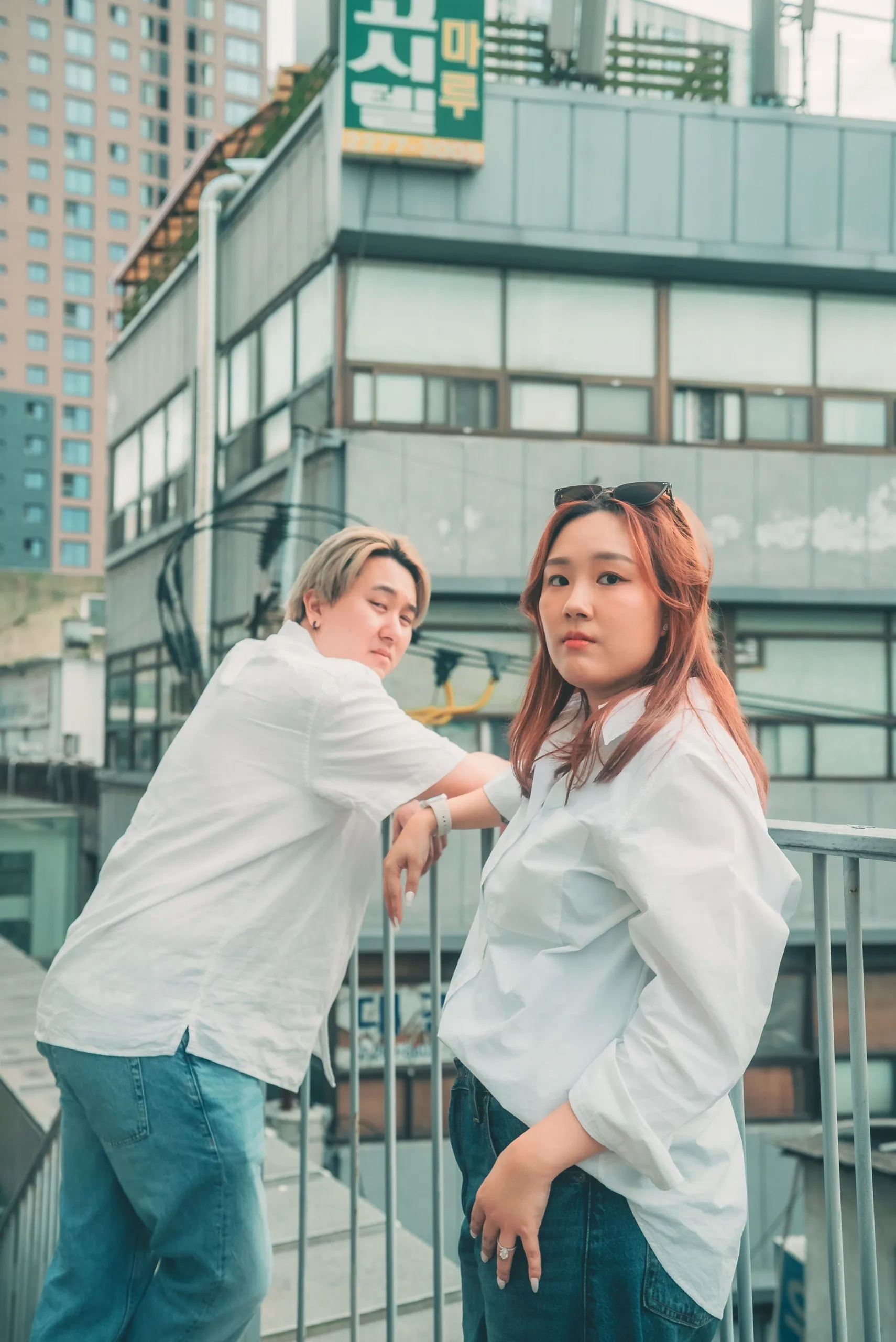 Joshua and Wei Li in Jongno, Seoul