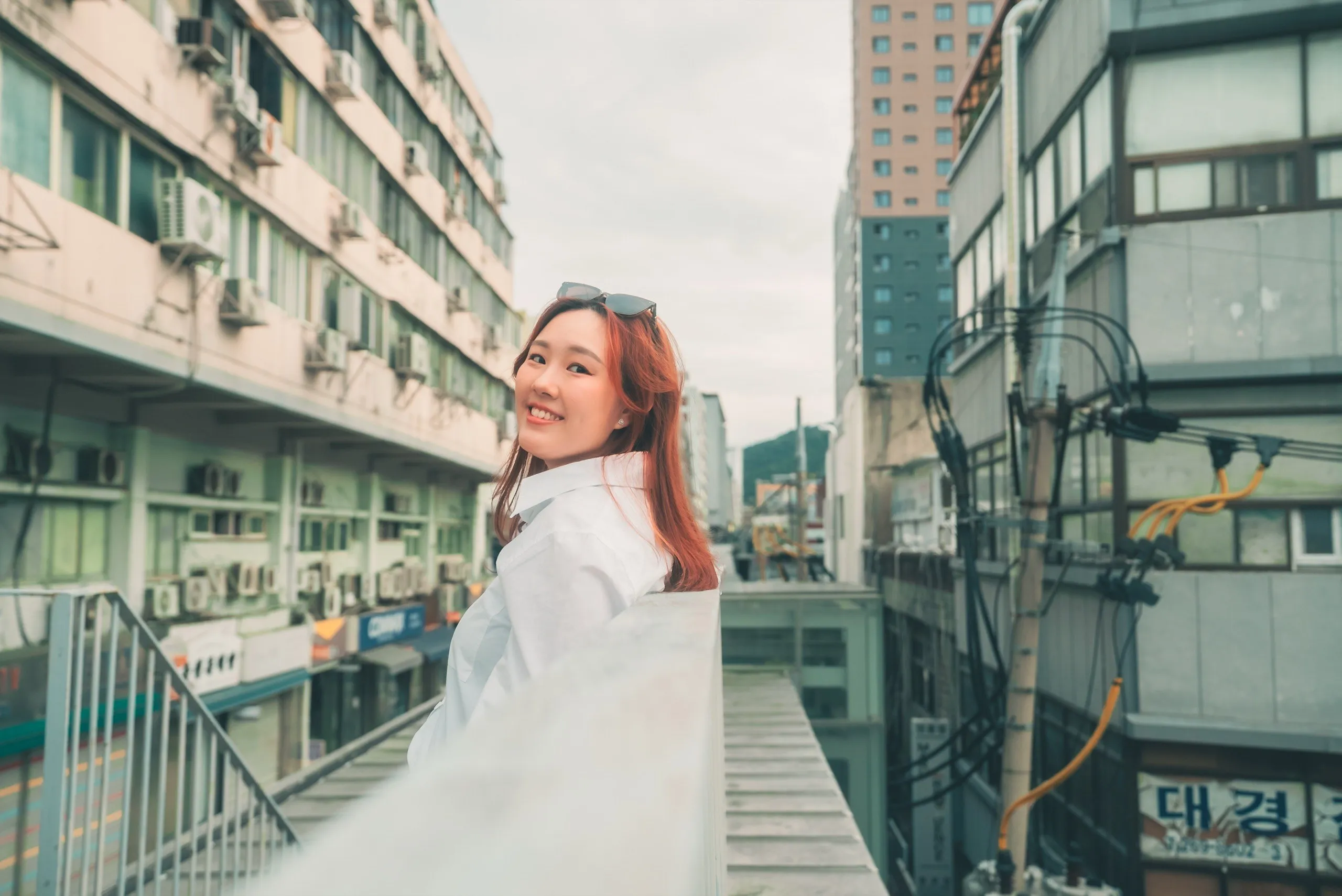 Joshua and Wei Li in Jongno, Seoul