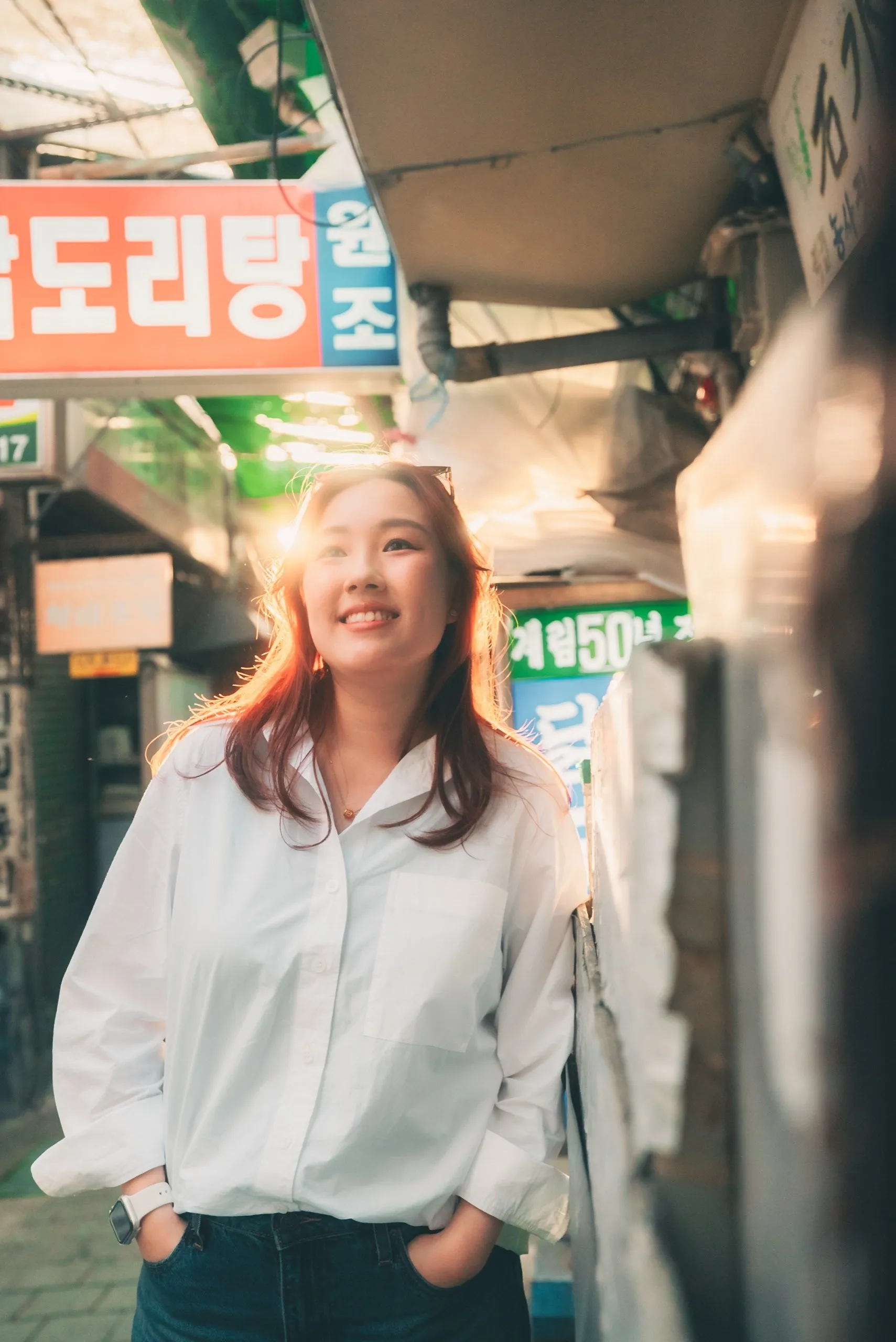 Joshua and Wei Li in Jongno, Seoul