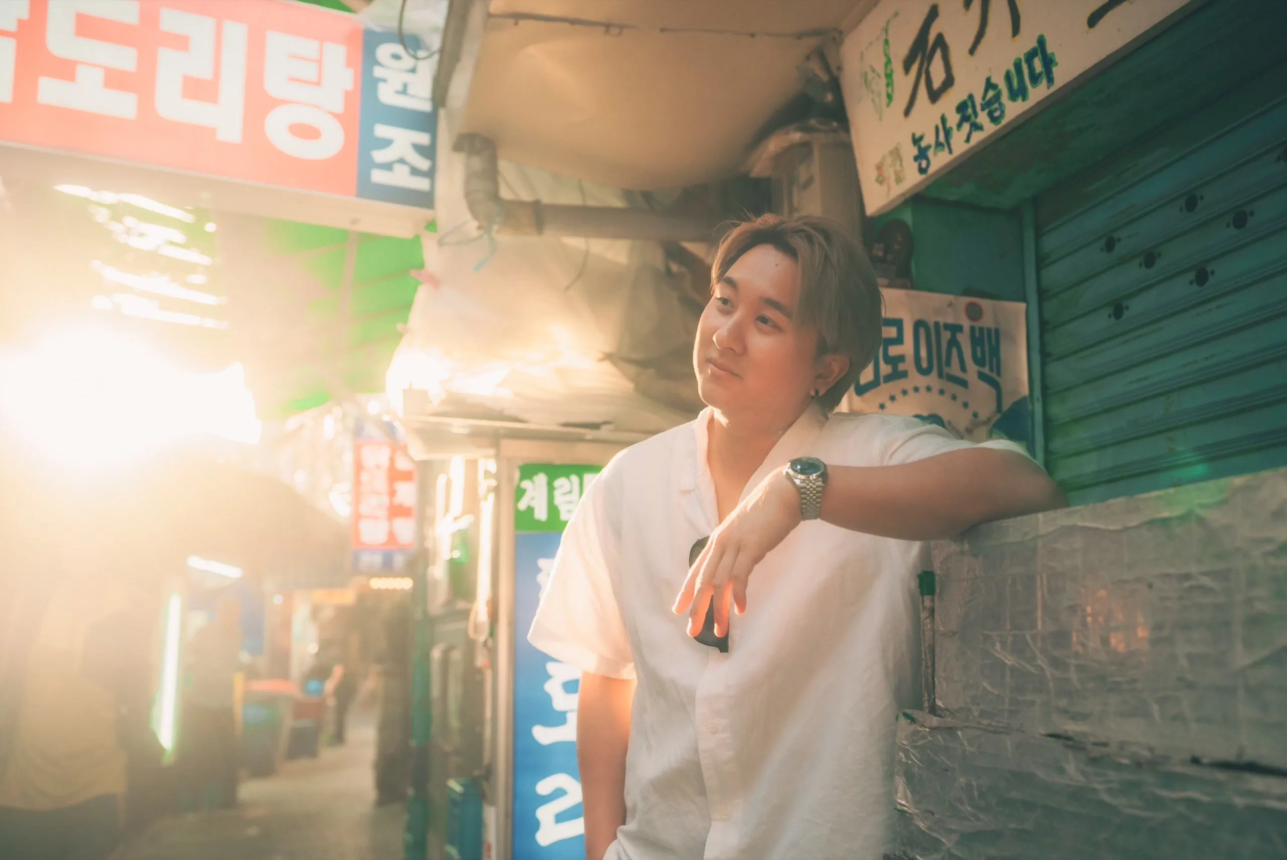 Joshua and Wei Li in Jongno, Seoul