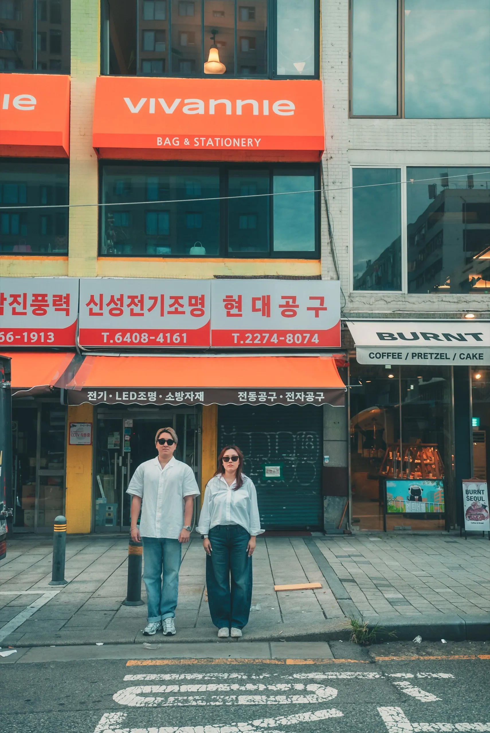 Joshua and Wei Li in Jongno, Seoul