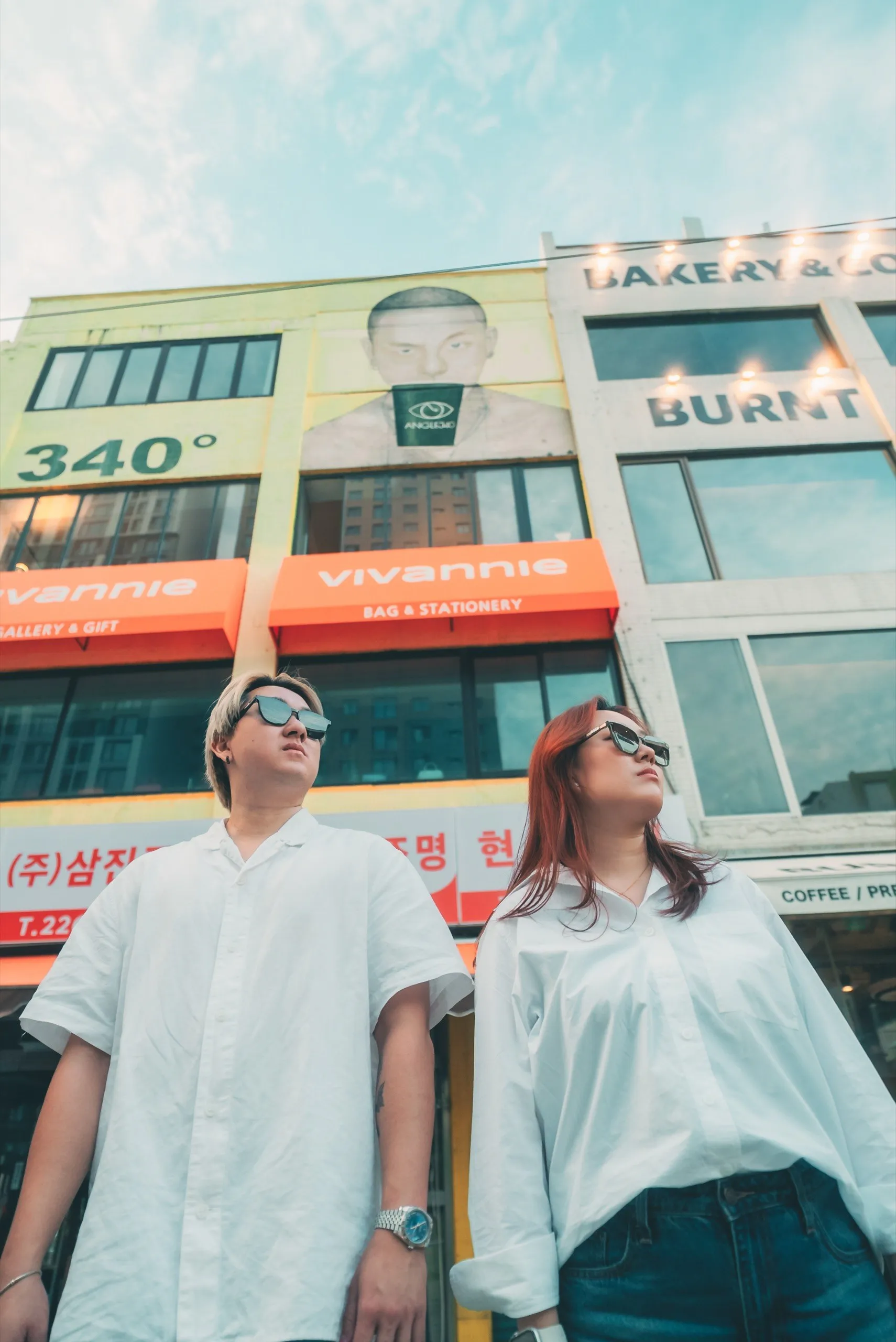 Joshua and Wei Li in Jongno, Seoul