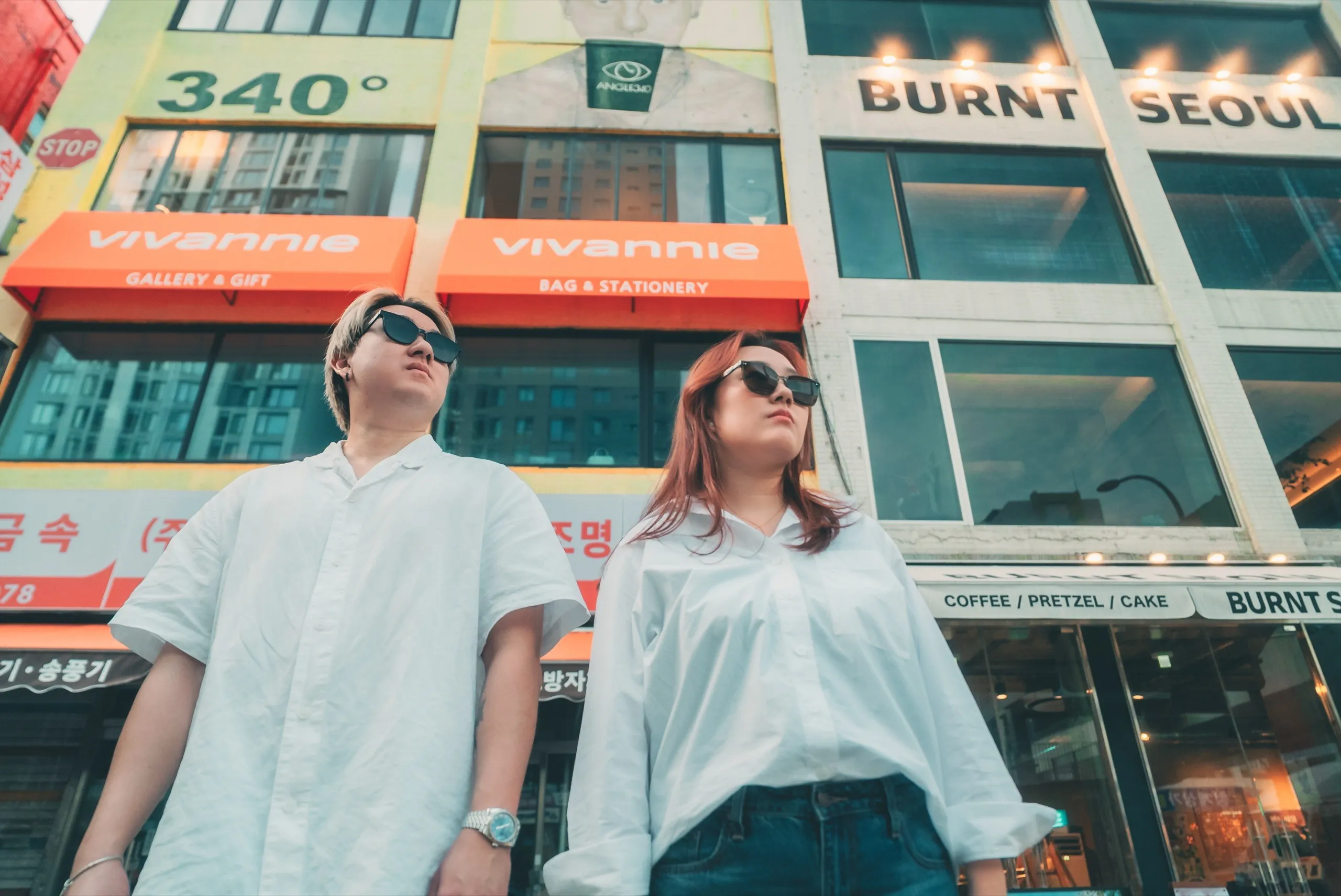 Joshua and Wei Li in Jongno, Seoul