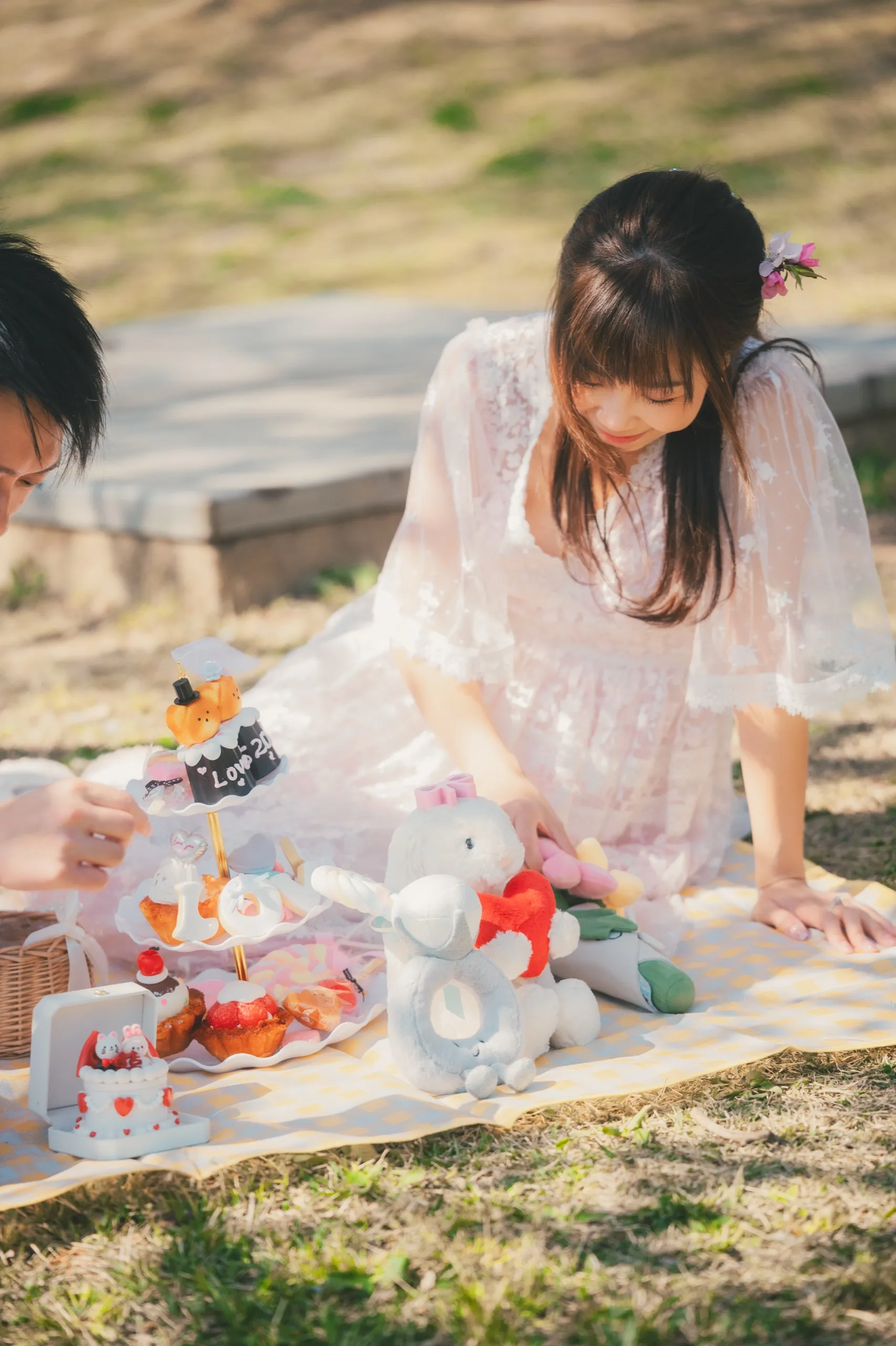 Christy and her partner at Seonyudo, Seoul