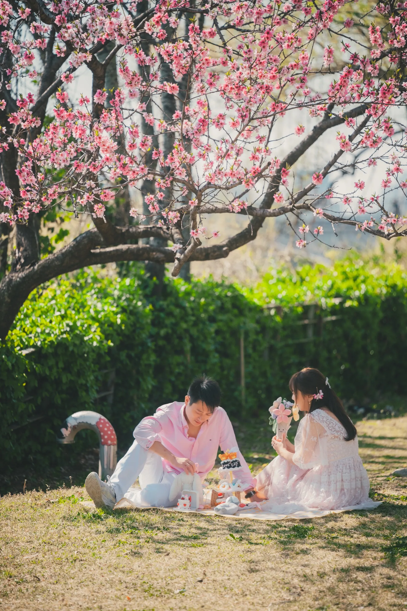 Christy and her partner at Seonyudo, Seoul