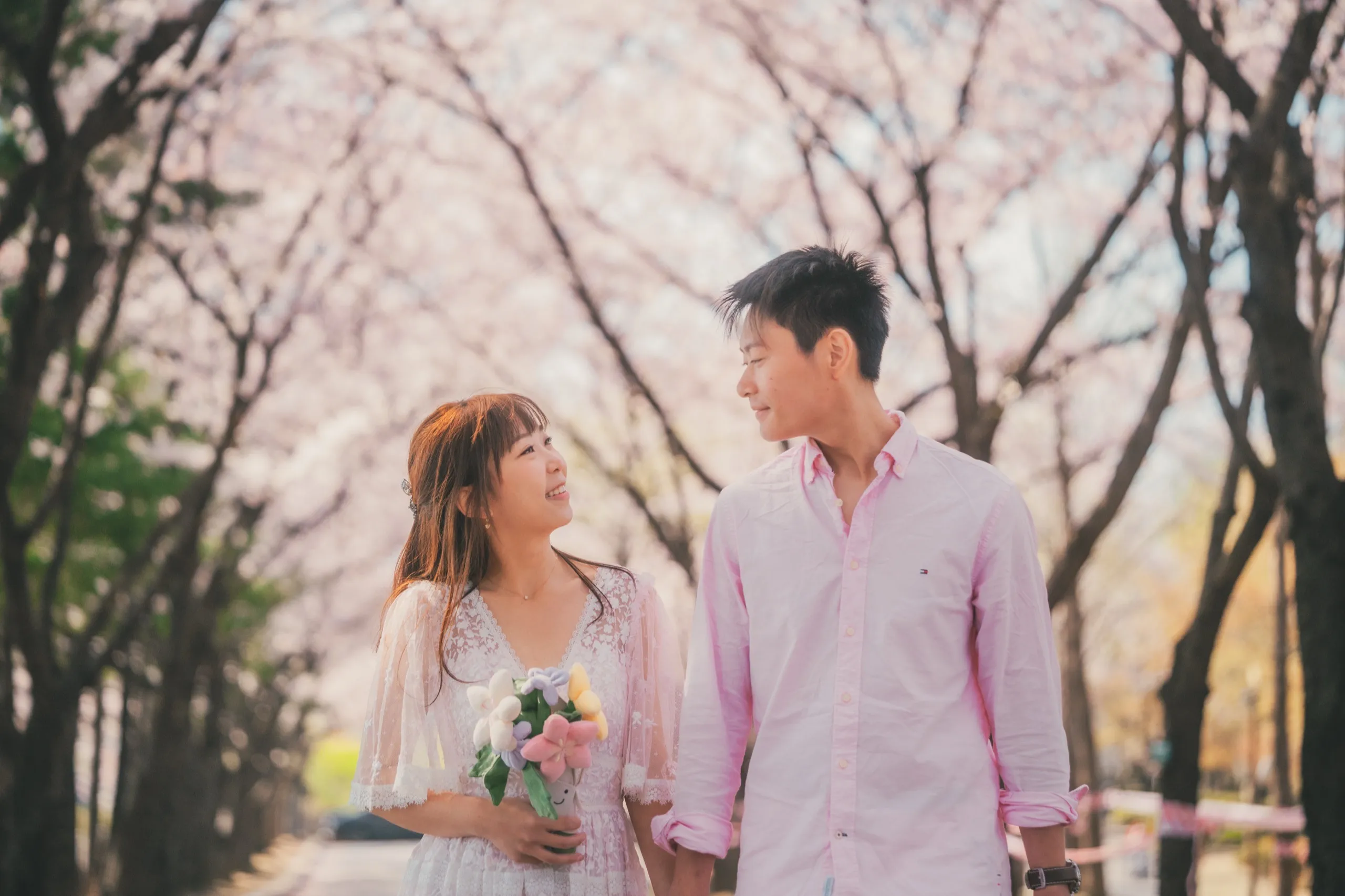 Christy and her partner at Seonyudo, Seoul