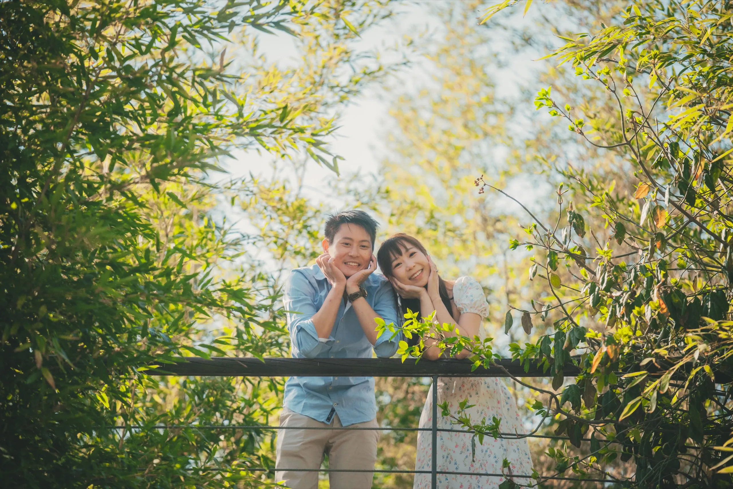 Christy and her partner at Seonyudo, Seoul