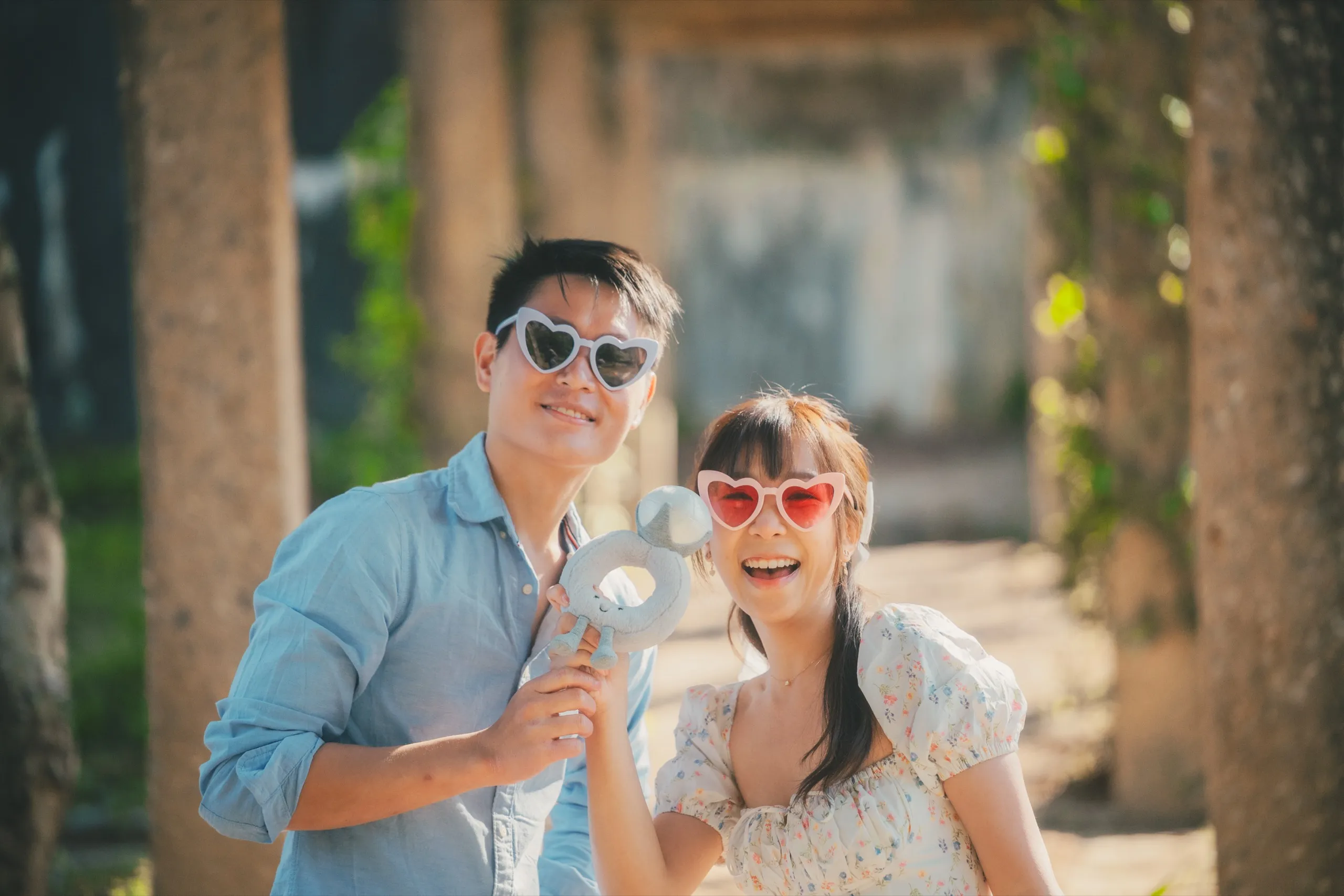 Christy and her partner at Seonyudo, Seoul