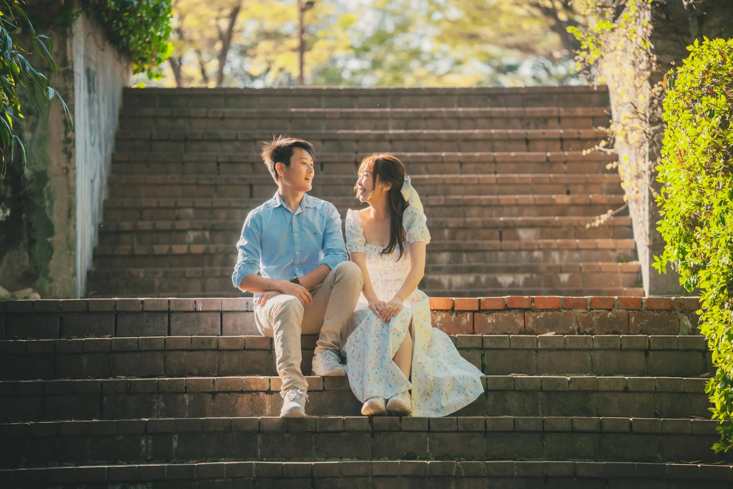 Christy and her partner at Seonyudo, Seoul