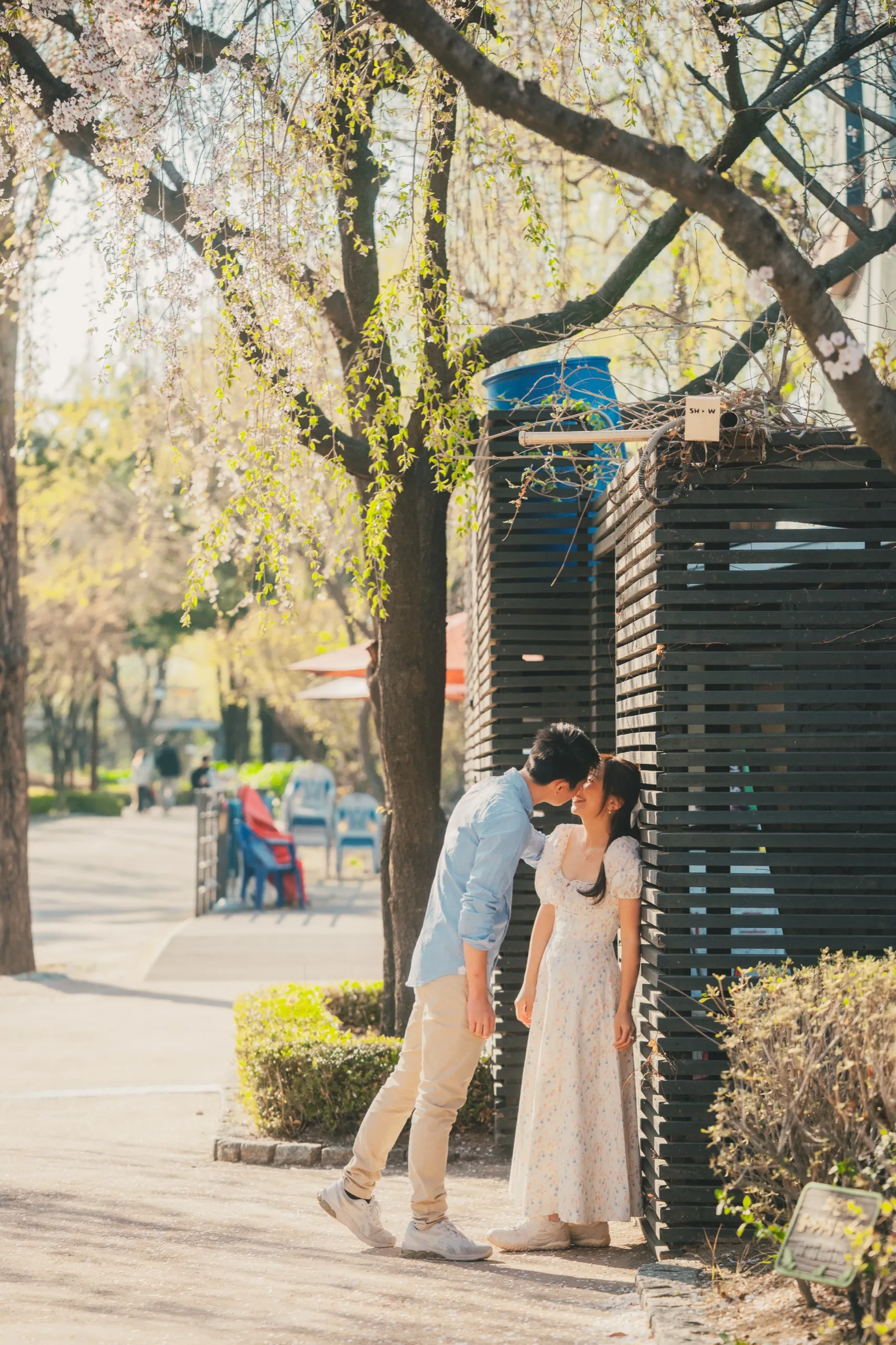 Christy and her partner at Seonyudo, Seoul