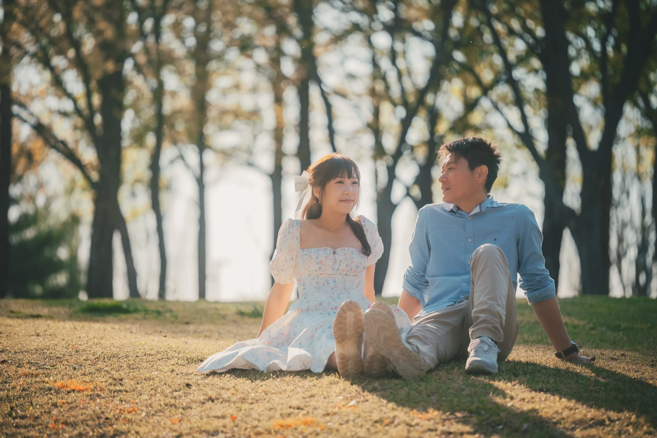 Christy and her partner at Seonyudo, Seoul