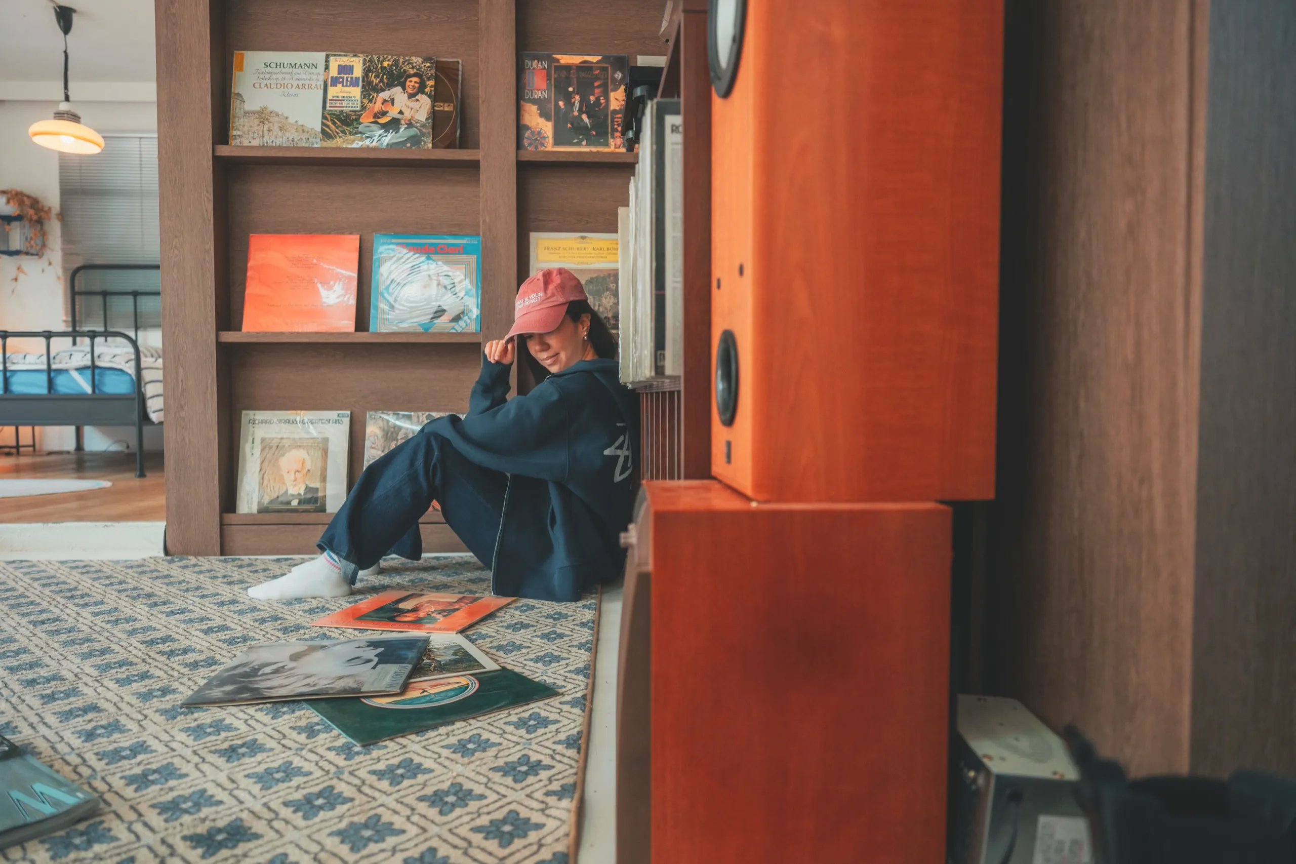 Tracy in the studio