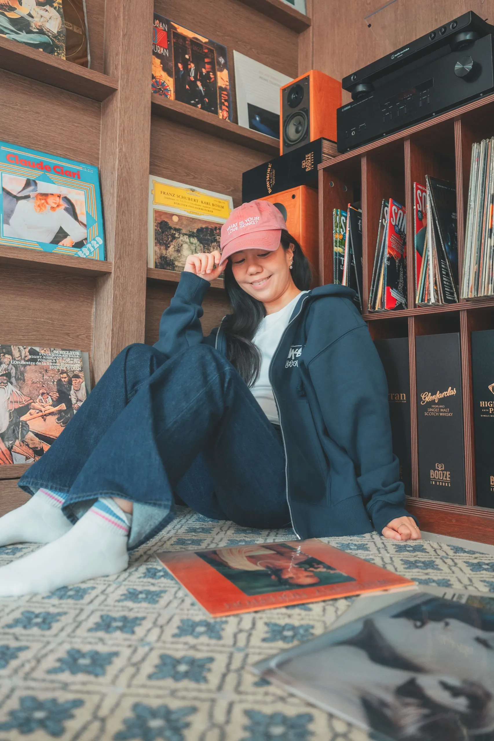 Tracy in the studio