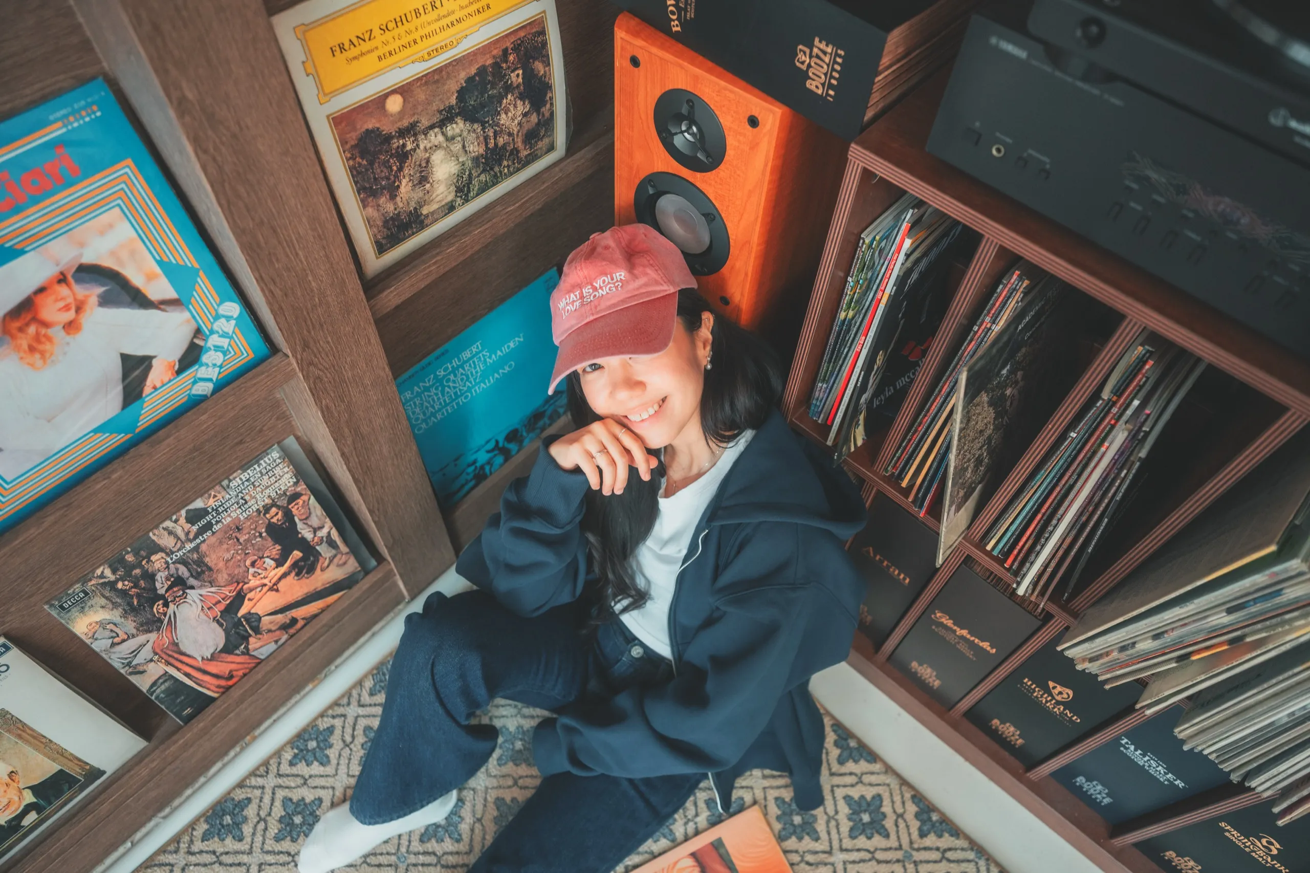 Tracy in the studio