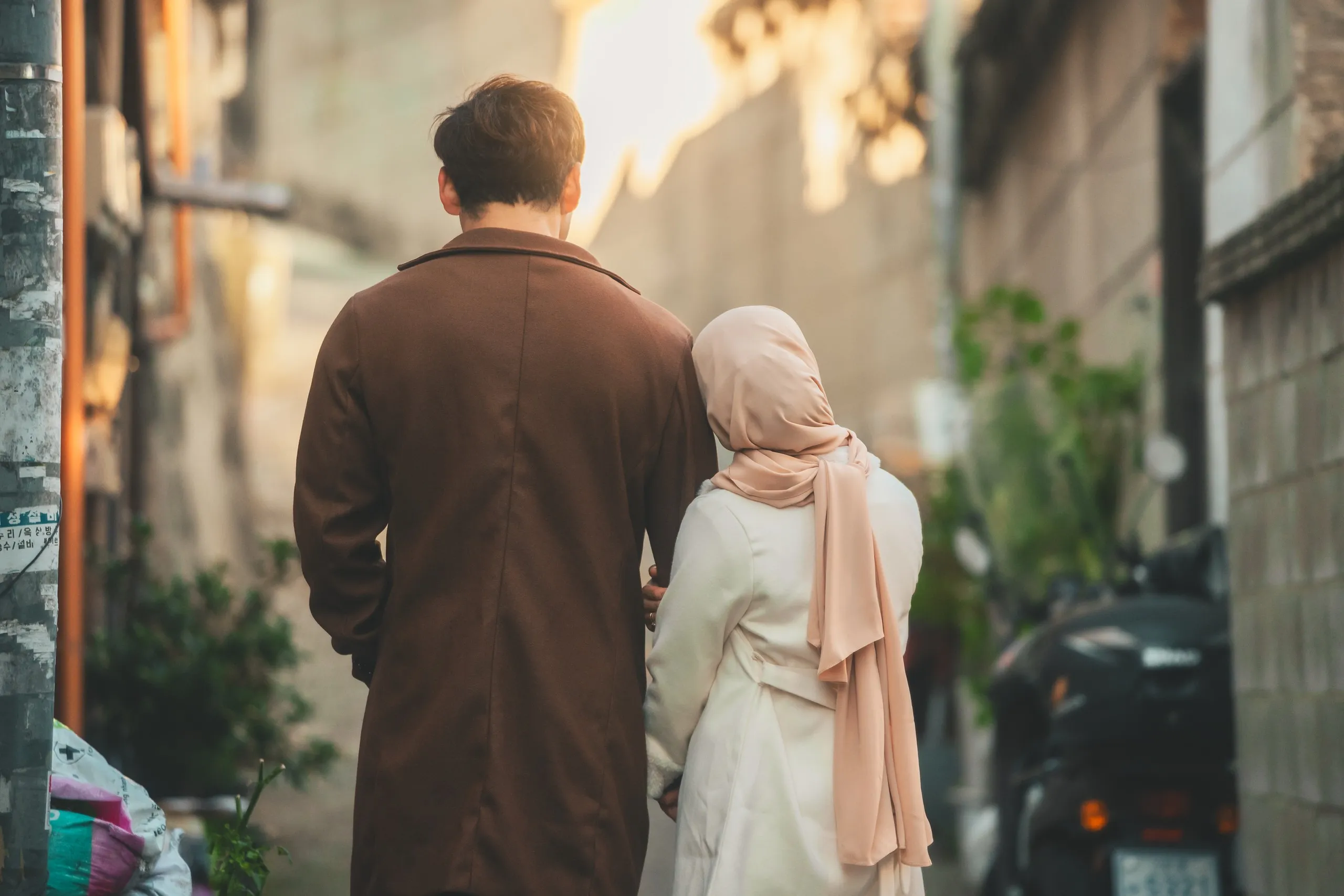 Adila and her partner in Seoul
