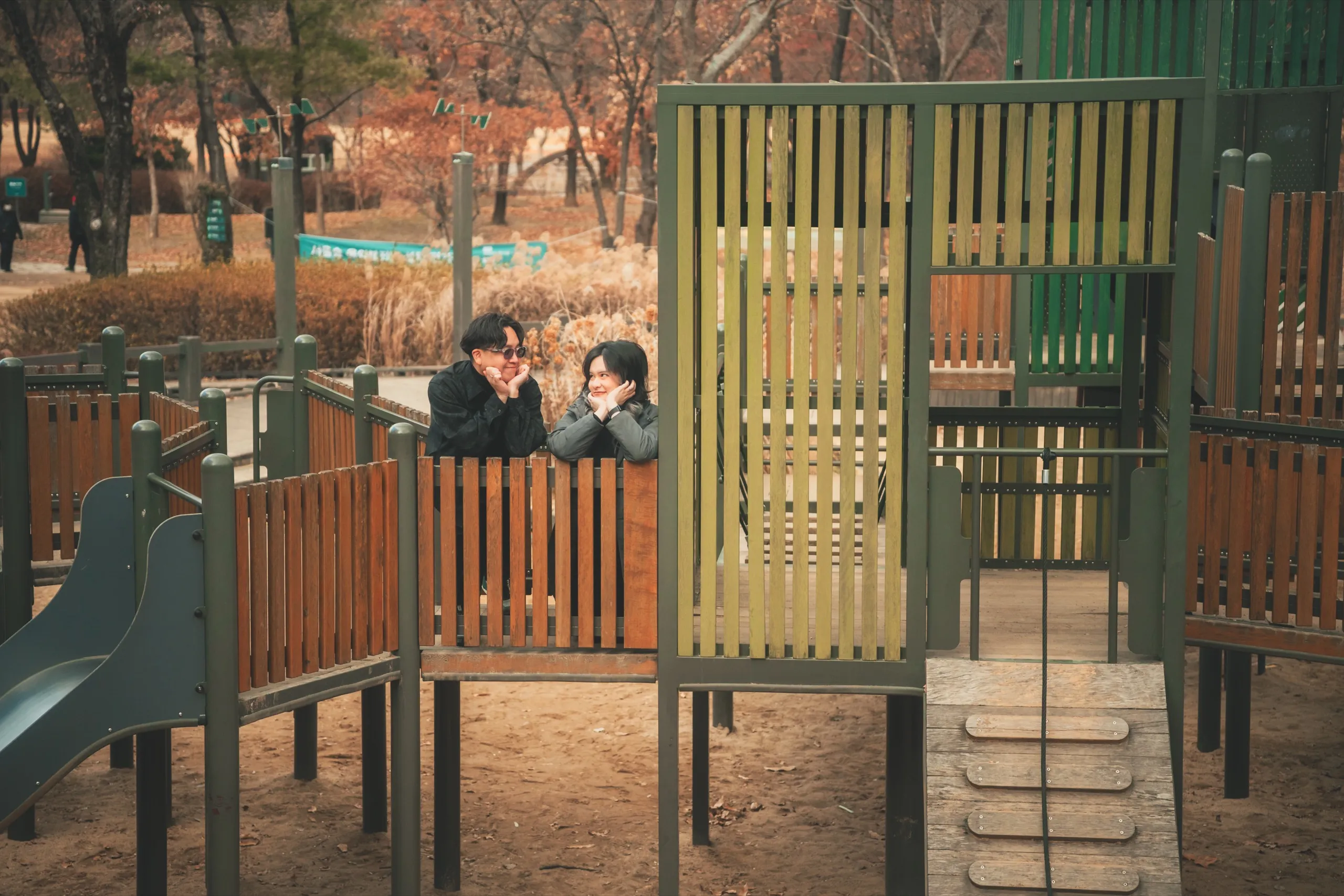 Tracy and her partner at Seoul Forest
