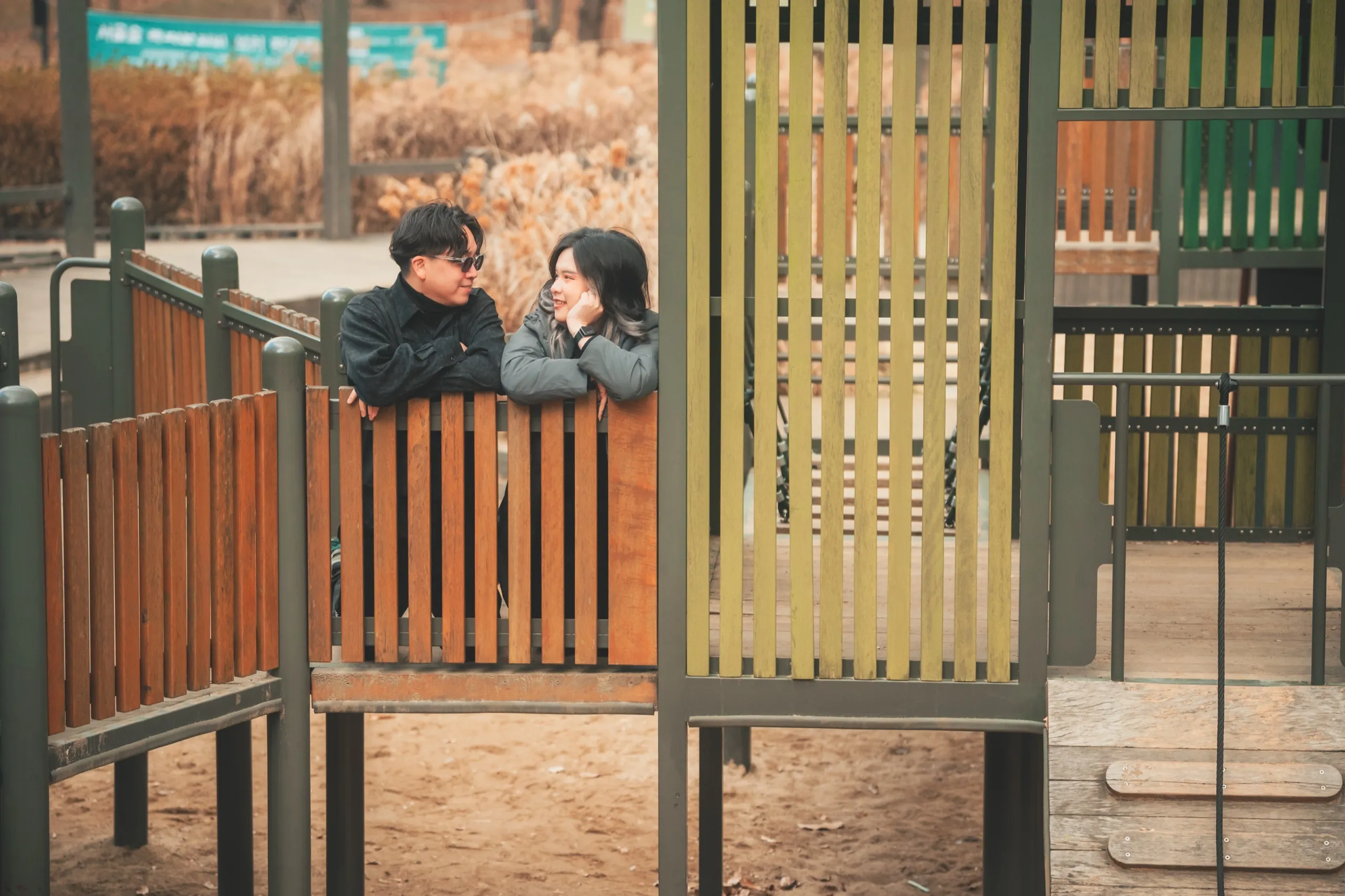 Tracy and her partner at Seoul Forest