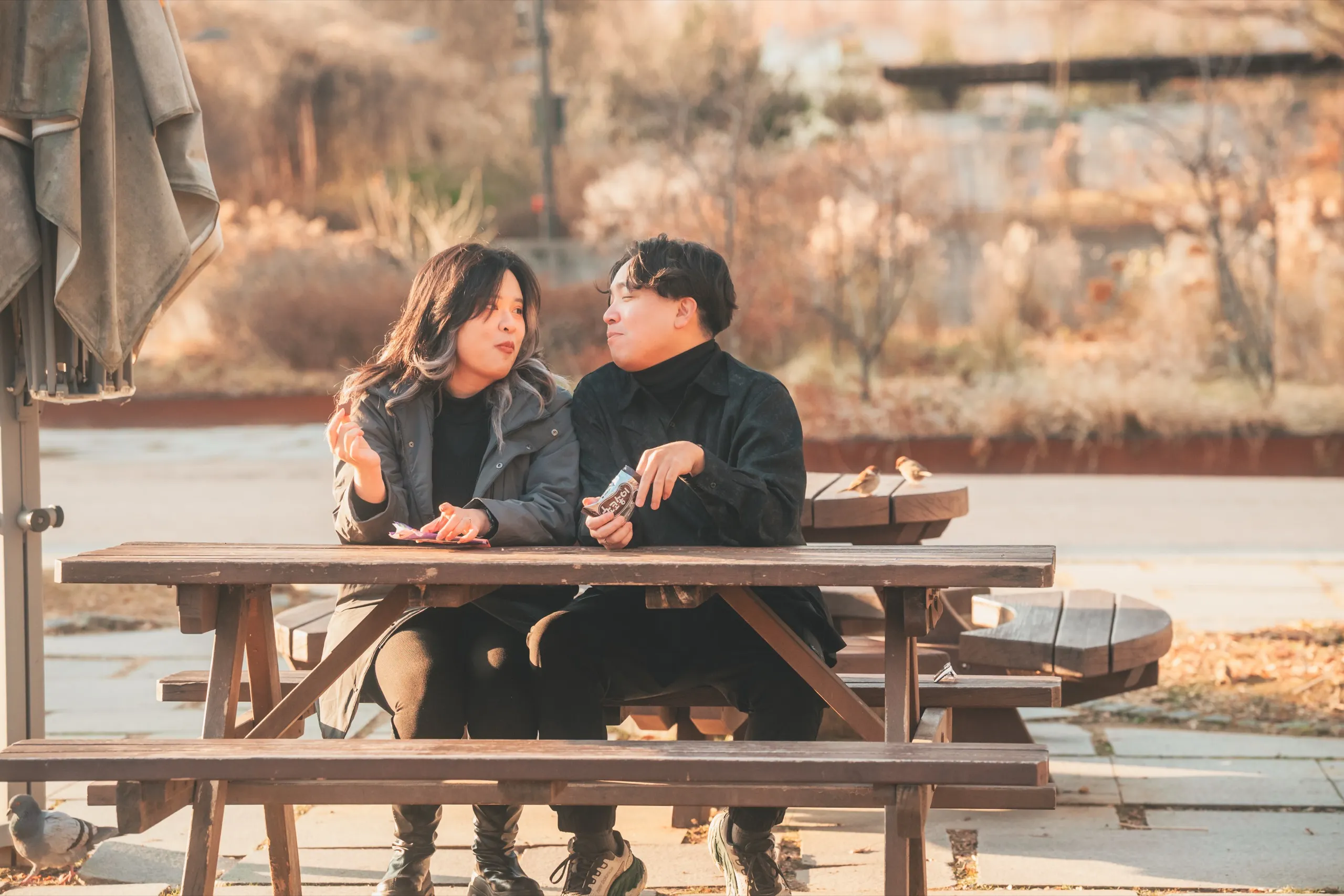 Tracy and her partner at Seoul Forest