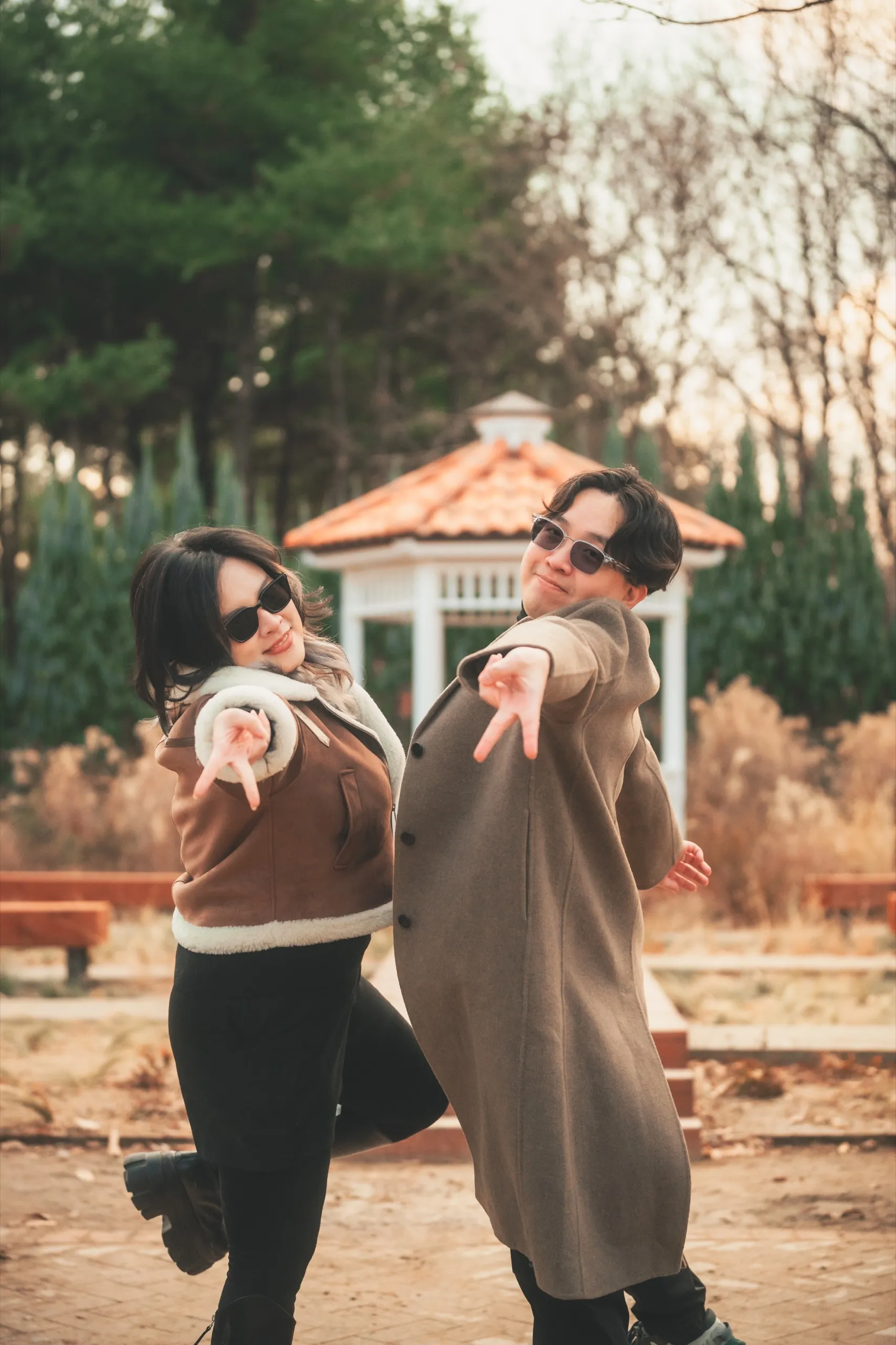 Tracy and her partner at Seoul Forest