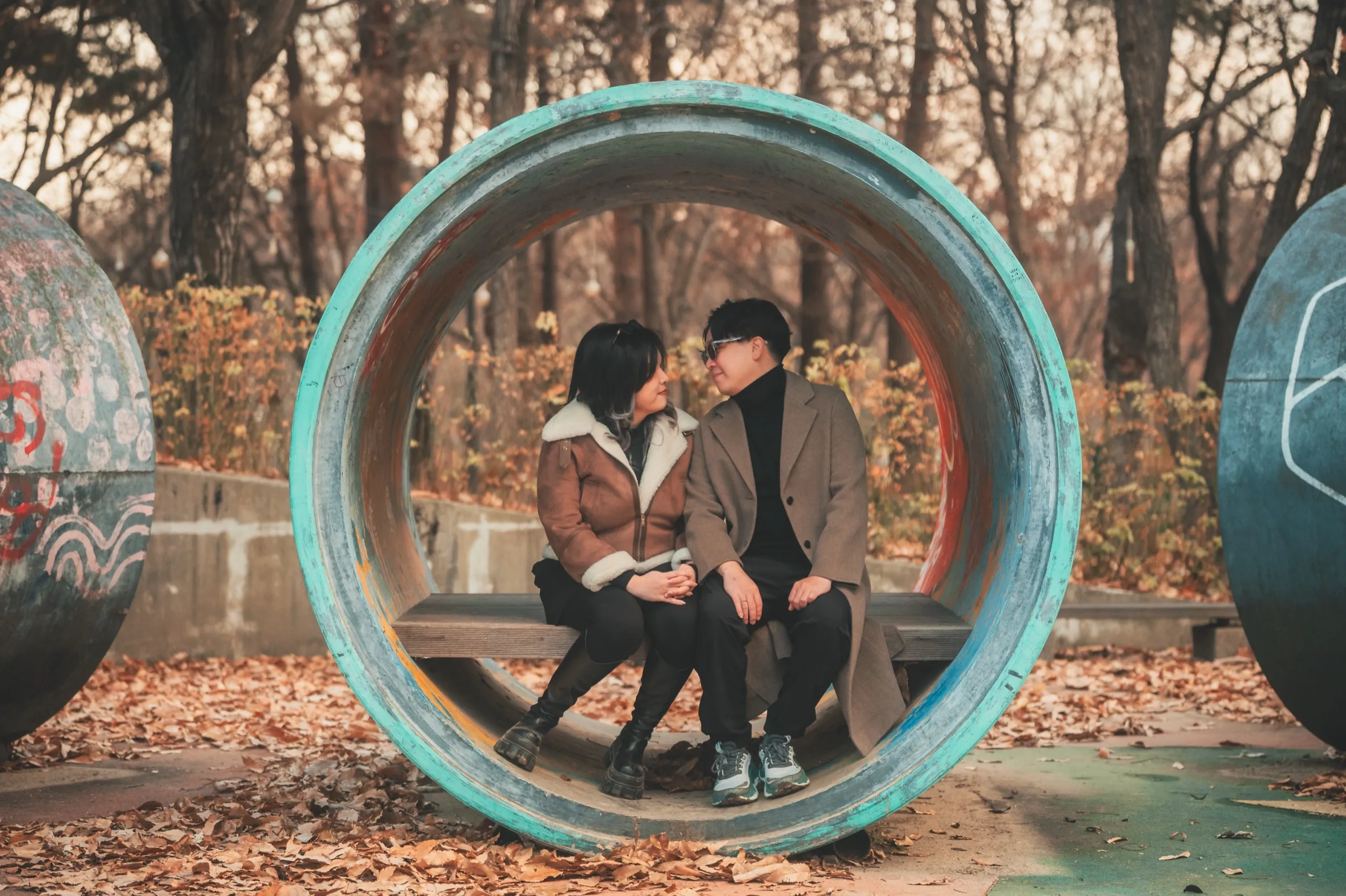 Tracy and her partner at Seoul Forest