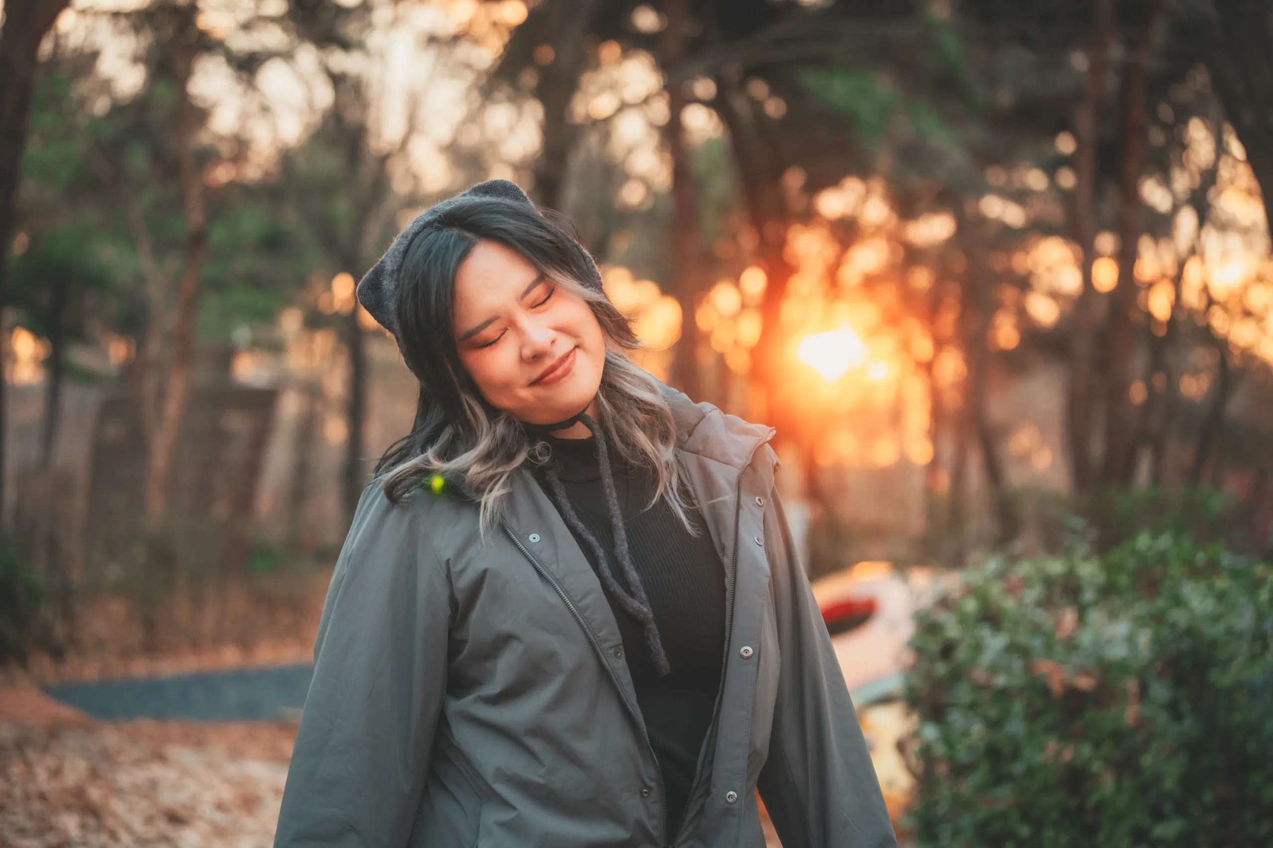 Tracy and her partner at Seoul Forest