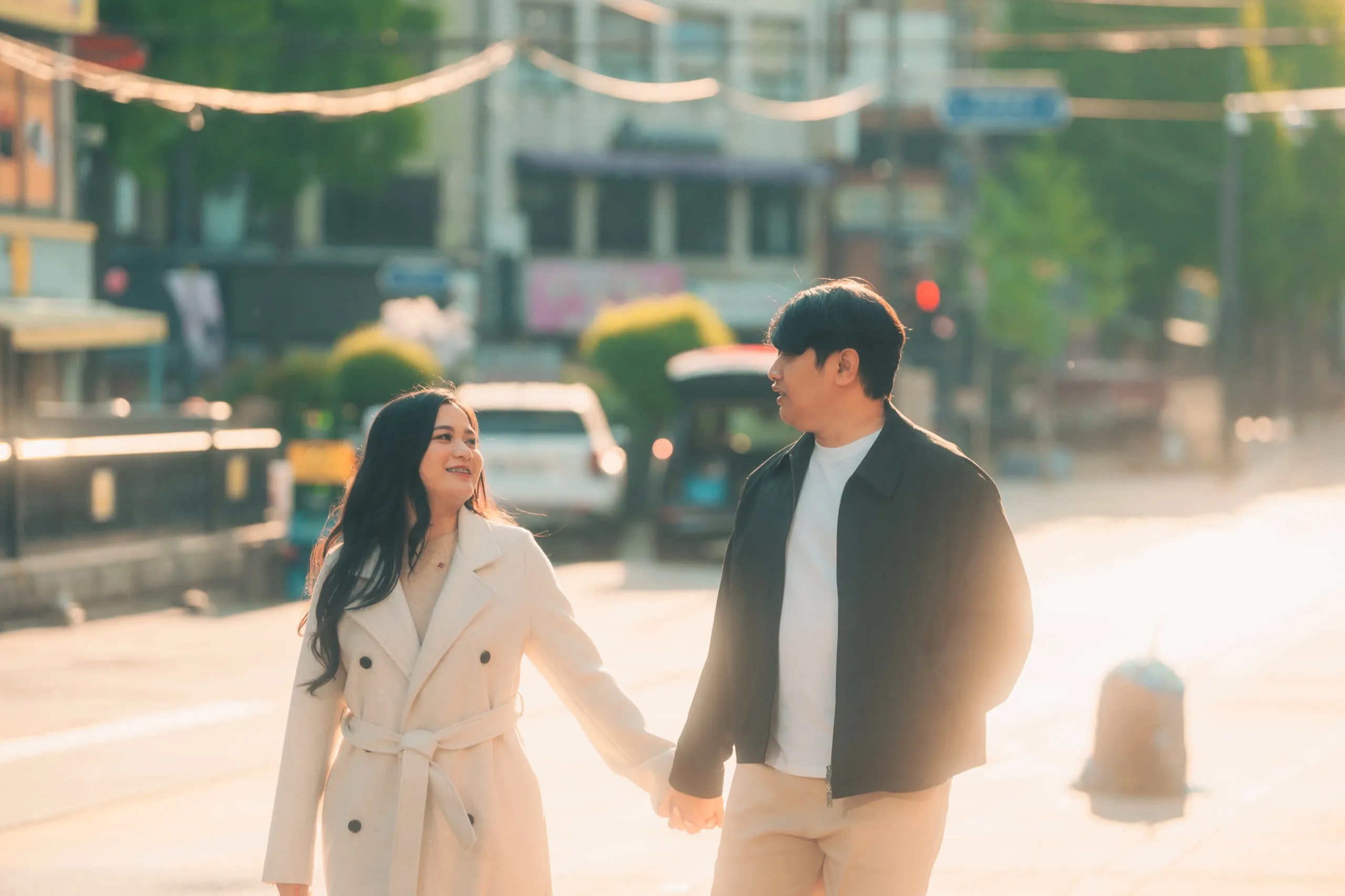 Ariel and Chay, filmed across Seoul