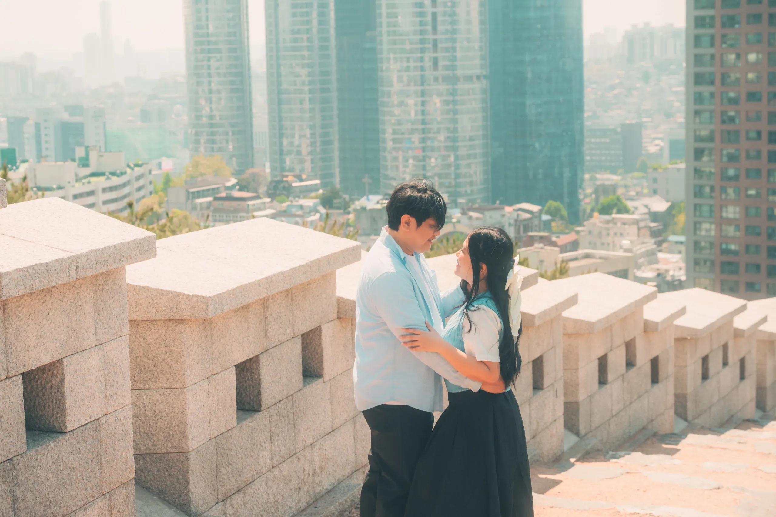 Ariel and Chay, filmed across Seoul
