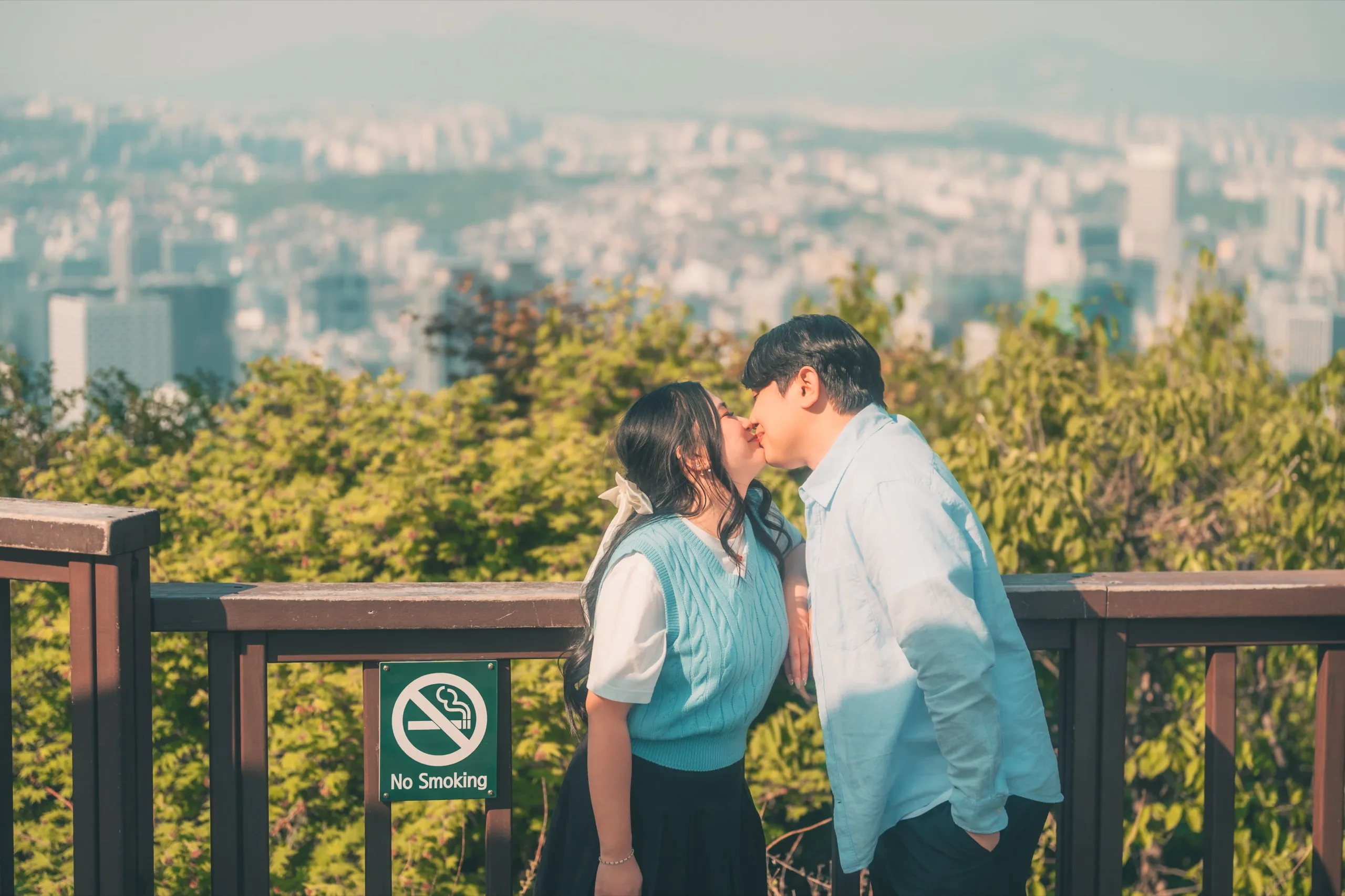 Ariel and Chay, filmed across Seoul