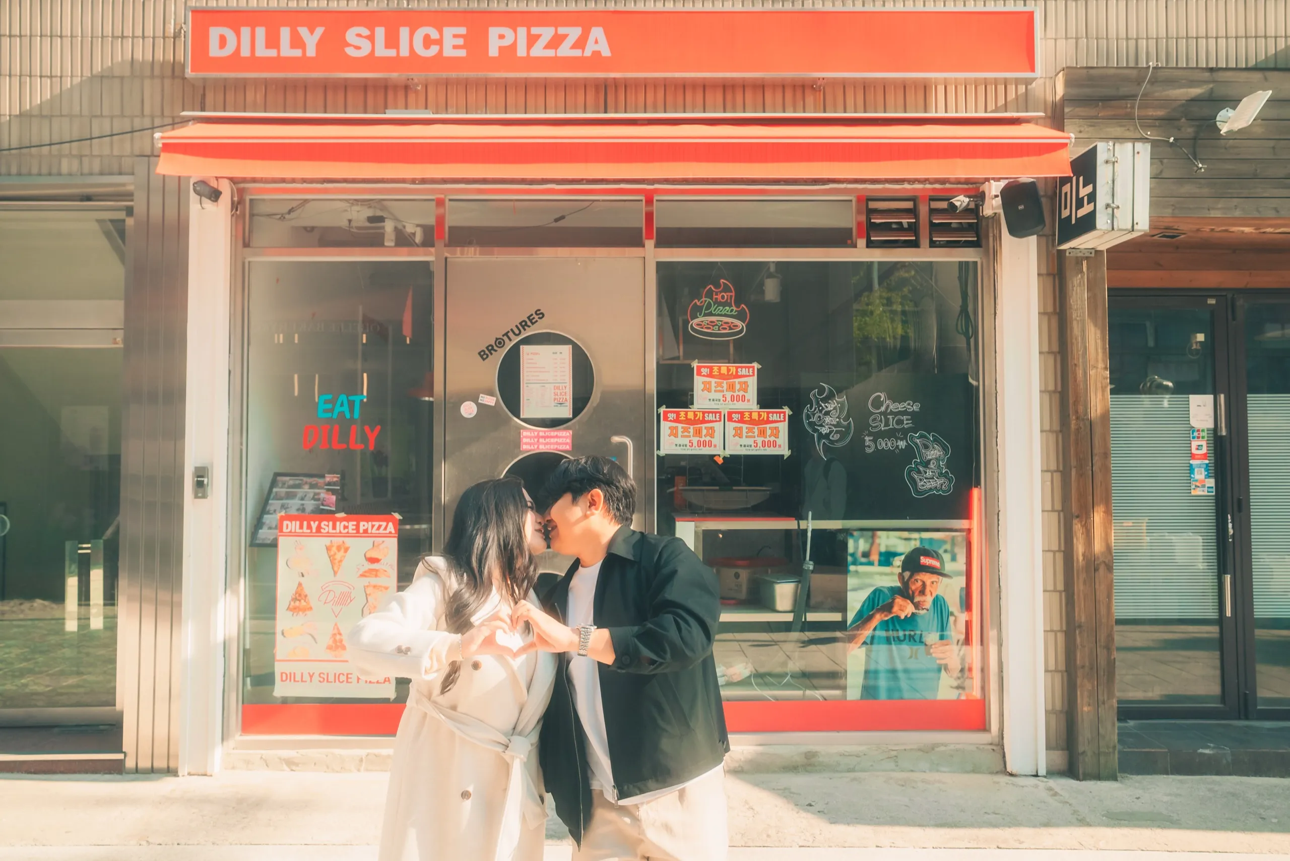 Ariel and Chay, filmed across Seoul