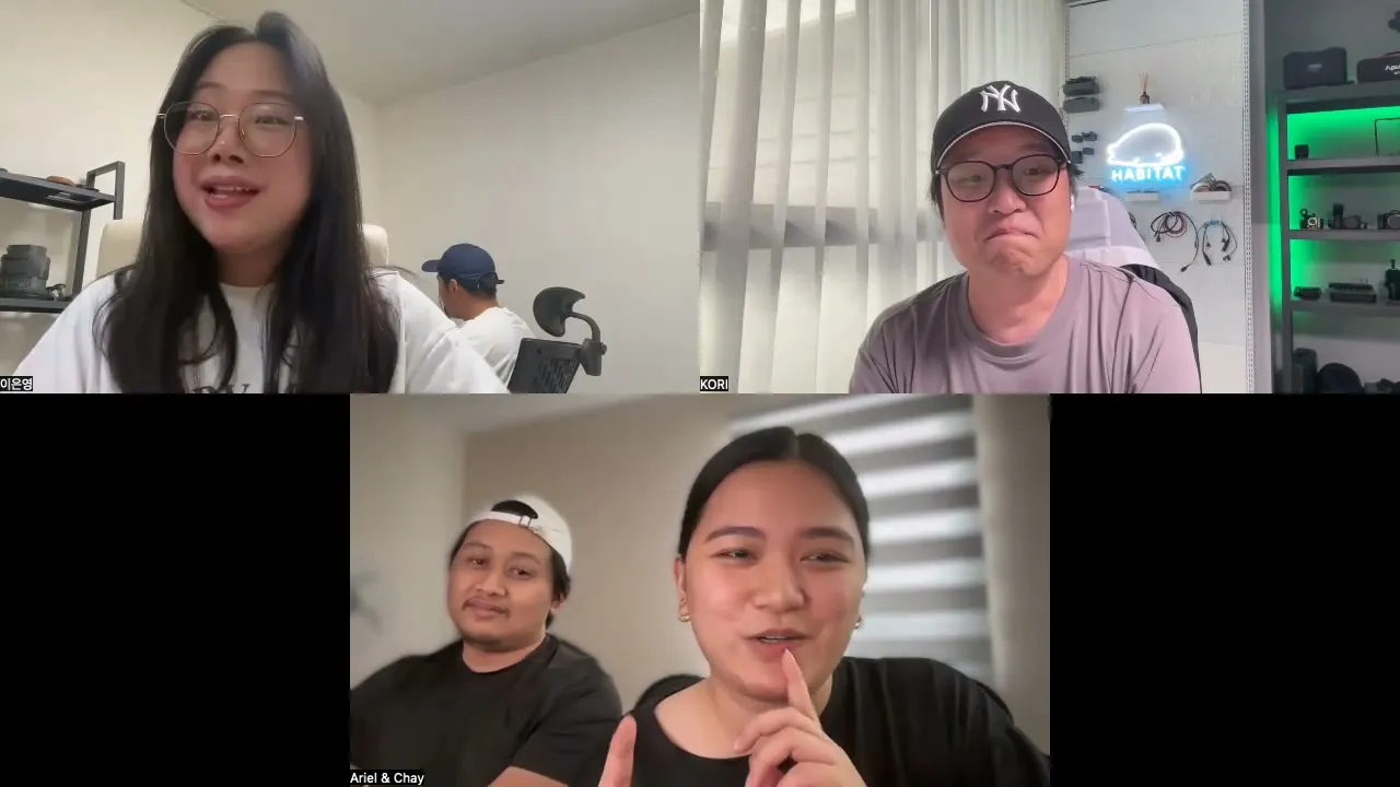 Ariel and Chay on the pre-interview call